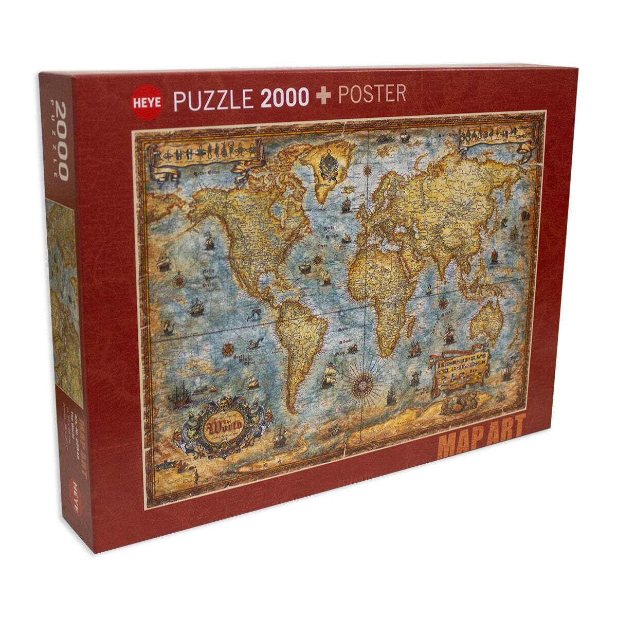 Heye 29845 The World Standard – Map Art – Includes Poster: Amazon