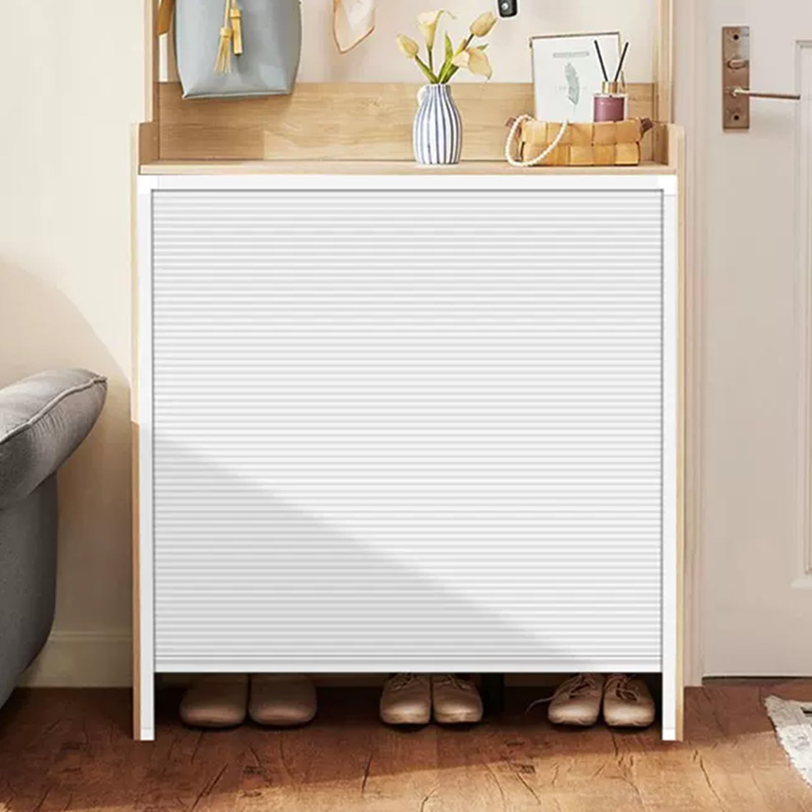 Porte Accordéon Porte Pliante Compacte pour Meuble à Chaussures/Placard de Cuisine, Porte Coulissante Rétractable pour Armoire, Fermeture de Placard Escamotable(50x120cm/19.7x47.2")