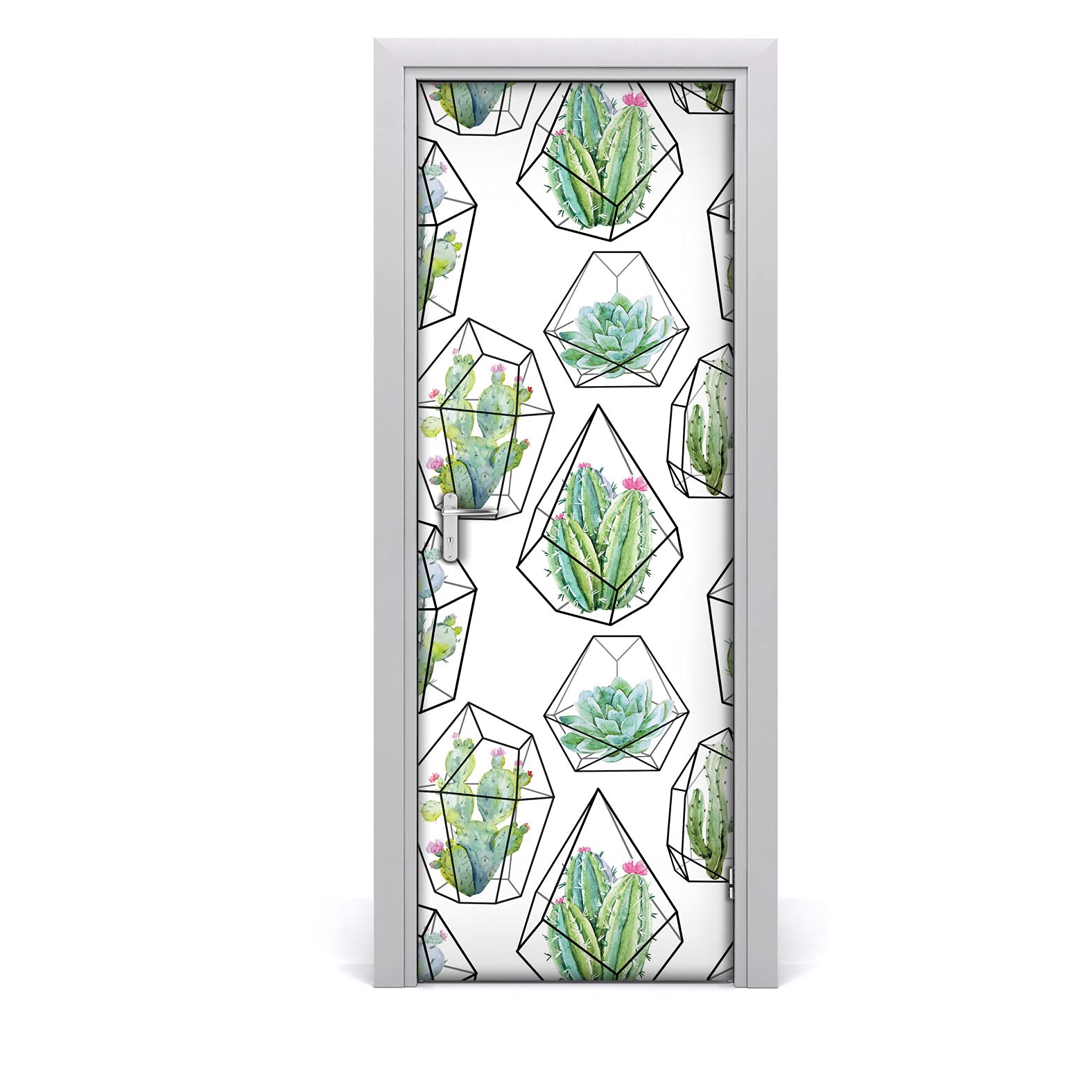 Sticker de porte cactus pour créer une ambiance naturelle dans votre chambre