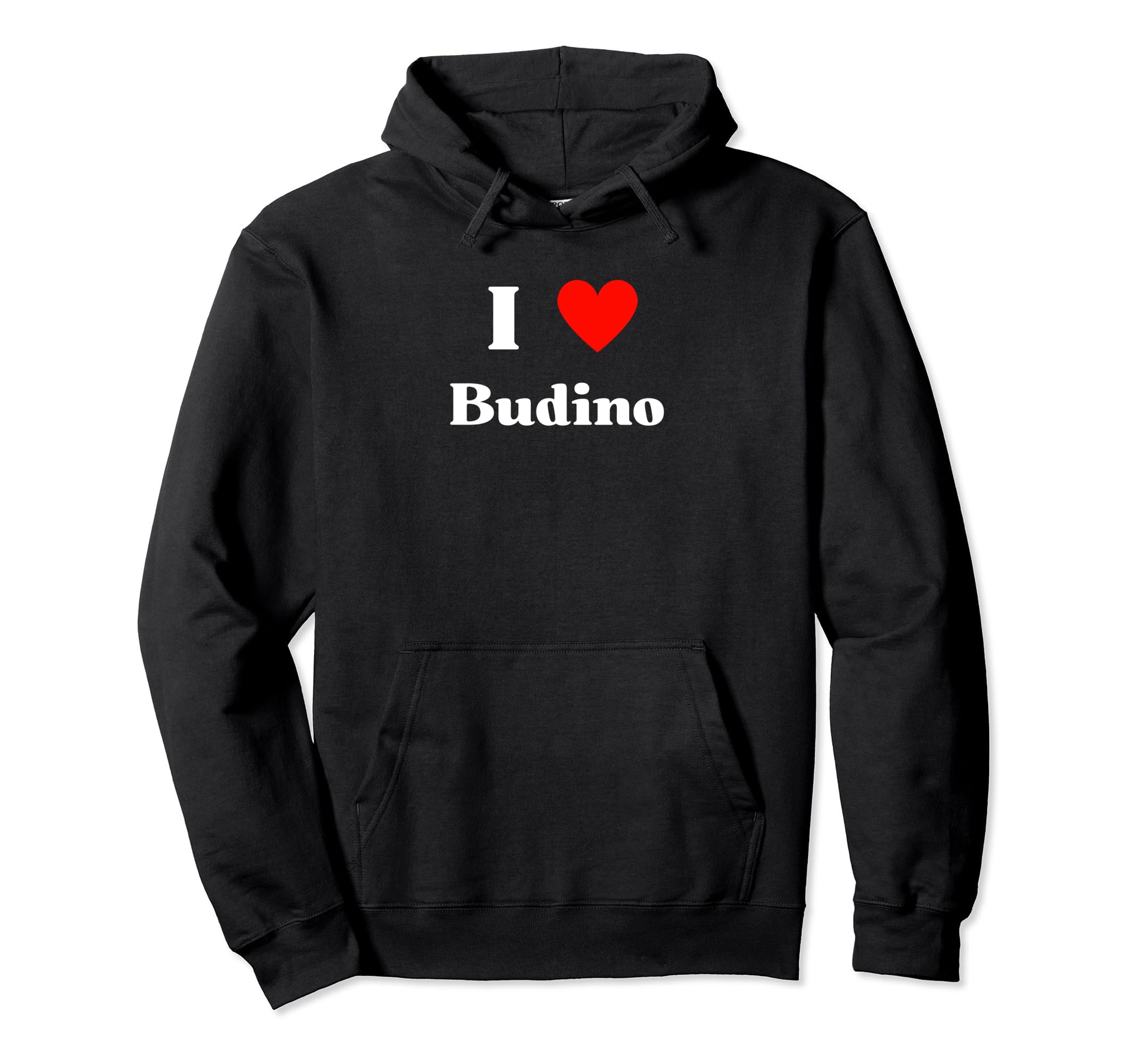Fun Graphic-I Love Budino Pullover Hoodie