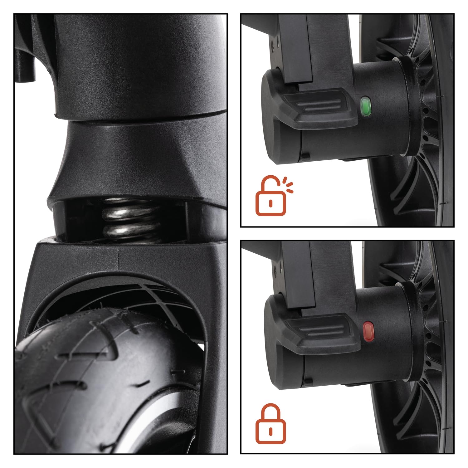 hauck Poussette Compacte, Couvre Jambes et Canopy XL, Comfort N Care Black | Grandes roues caoutchouc, poignée réglable, siège réversible, UPF 50+, position allongée dès la naissance à 22 kg / 4 ans