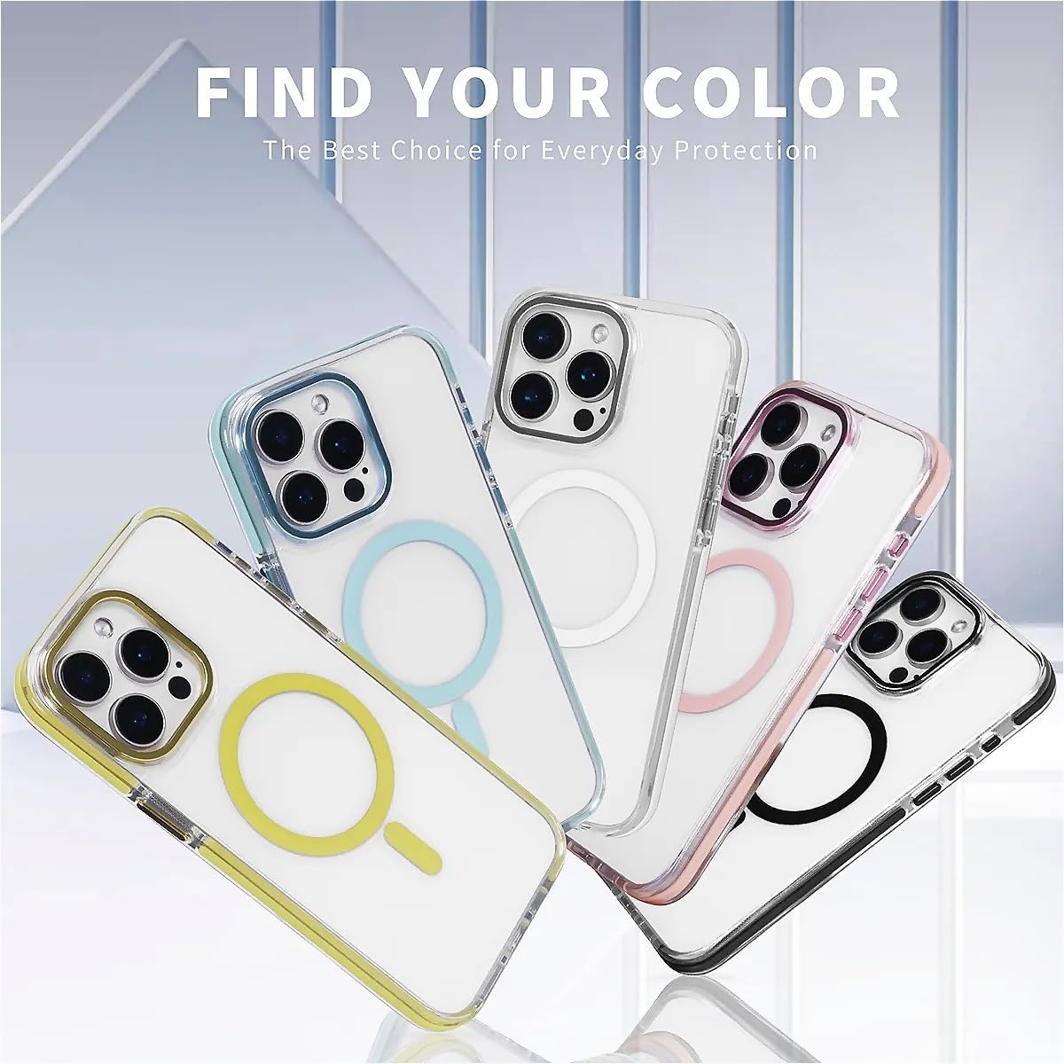 TAMEFOX for iPhone 15 Clear Case, Campatible with Magsafe,Fresh Red Cherry Soft TPU Slim Magnetic for Women Girl Protective Case for iPhone 15-6.1 Inch (White)