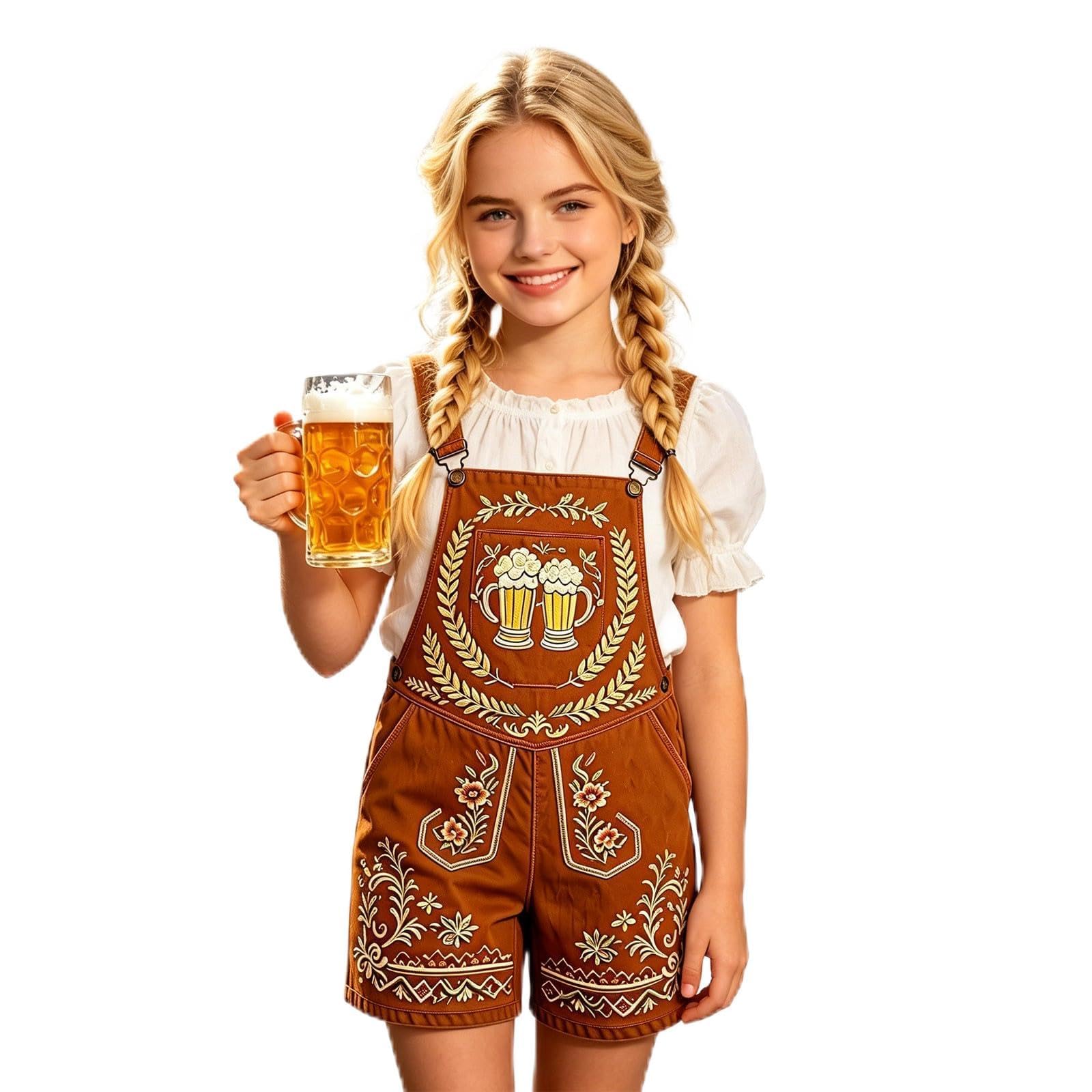 Mono corto regional para niña peto holgado infantil ideal fiestas de octubre y Oktoberfest 5