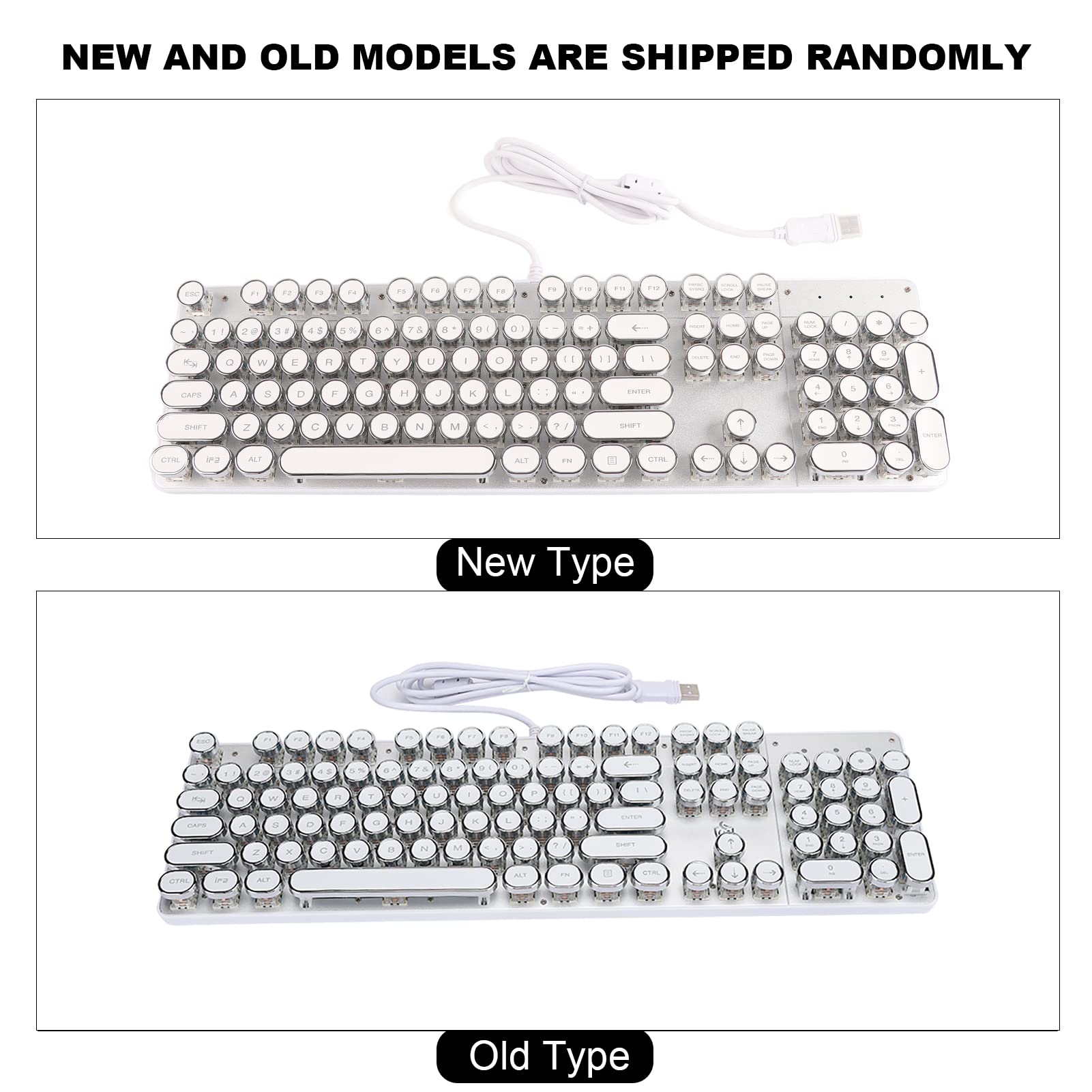 Hidyliu Clavier Mécanique avec Capuchons Ronds Rétro