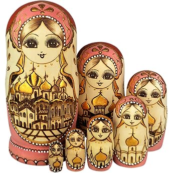 professionelle Matrjoschka-Marke 7 St cken Matroschka Matruschka MatrjoschkaRussian Nesting Dolls7-TLG handgemacht Das Lindenholz Geschenk Spielzeug 0707