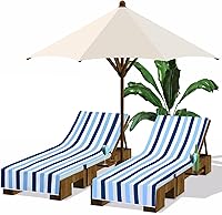 Vista 15 de Fumete Paquete de 2 Fundas para Sillas de Descanso 30 x 85 Pulgadas Toallas para Tumbonas de Piscina de Microfibra Toalla de Silla de Playa Portátil