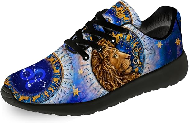 Zodiac Sign Shoes Mens Womens Running Sneakers Ultra Lightweight Tennis Walking Shoes Gifts for Her,Him