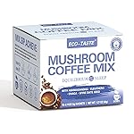 ECO-TASTE Mushroom Coffee Mix, Designed for Balance with Ashwagandha, Eleuthero, Chaga, Spine date seed - 12 Sachets