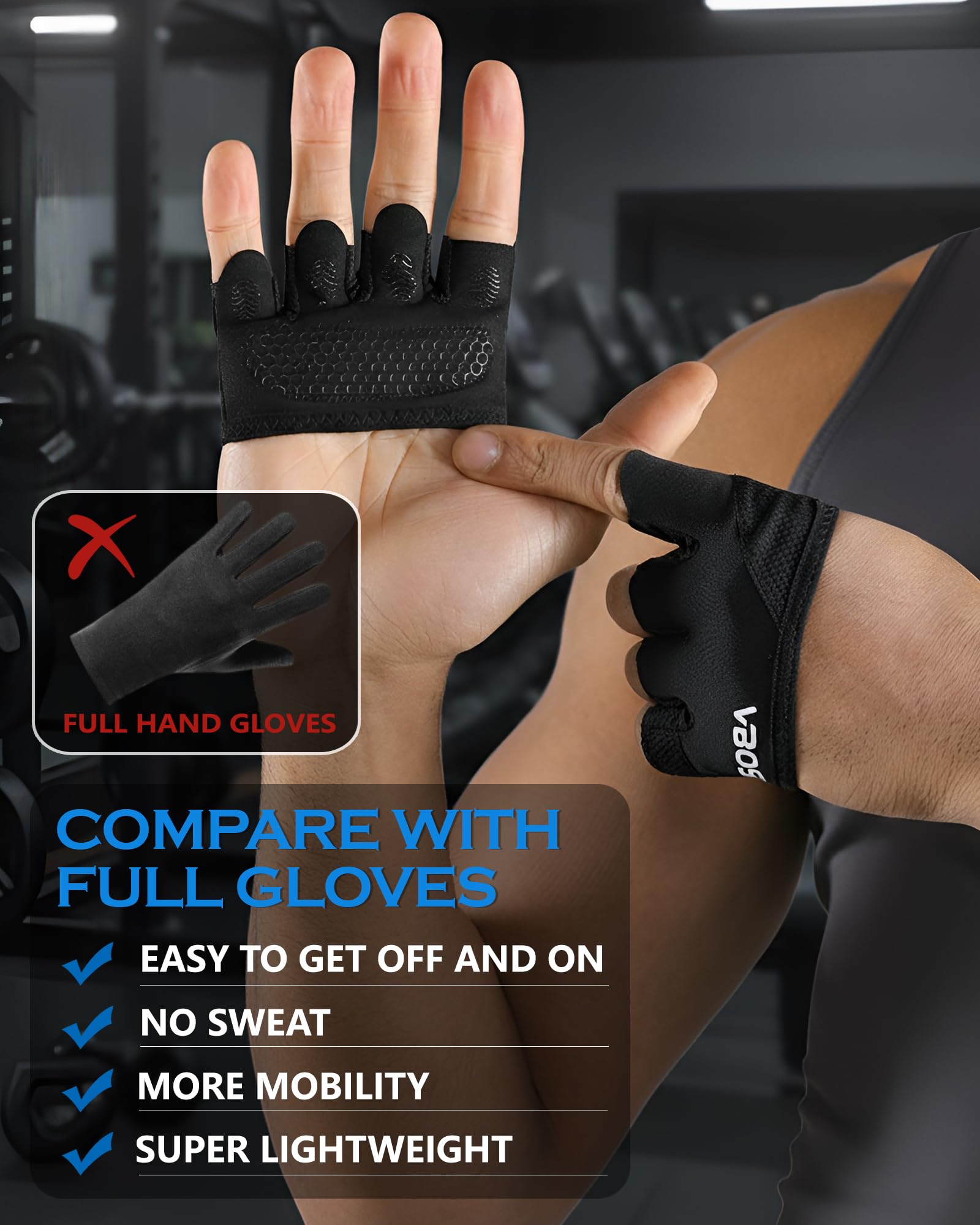 Guanti Palestra Uomo Donna Fitness Allenamento Sollevamento Pesi Antiscivolo Traspiranti Imbottitura Rinforzata