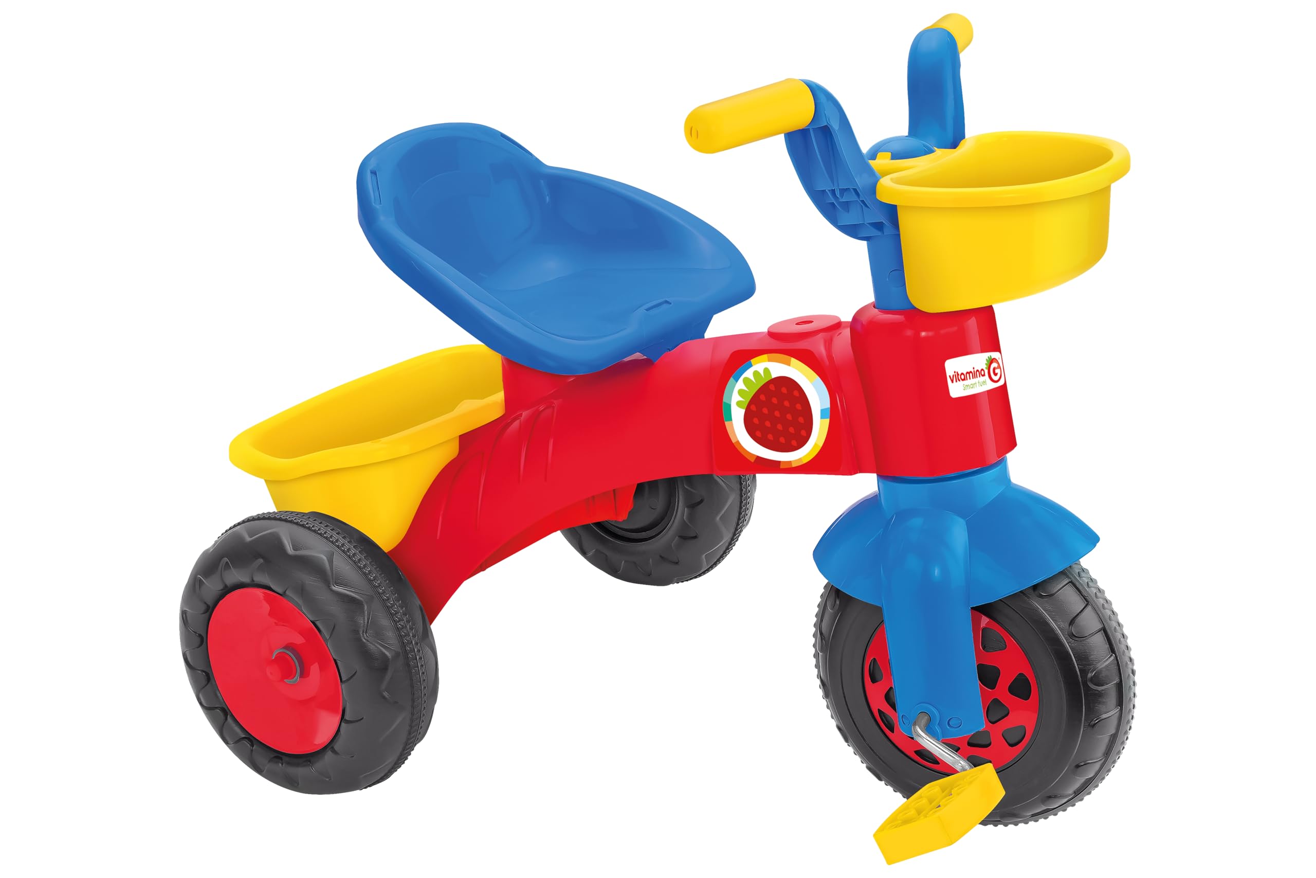 Triciclo Vitamino Easy Smart - Dimensioni 64 x 51 x 49 cm - A pedali - Sellino ergonomico e Porta oggetti - Per la prima infanzia - Globo Giocattoli 05543