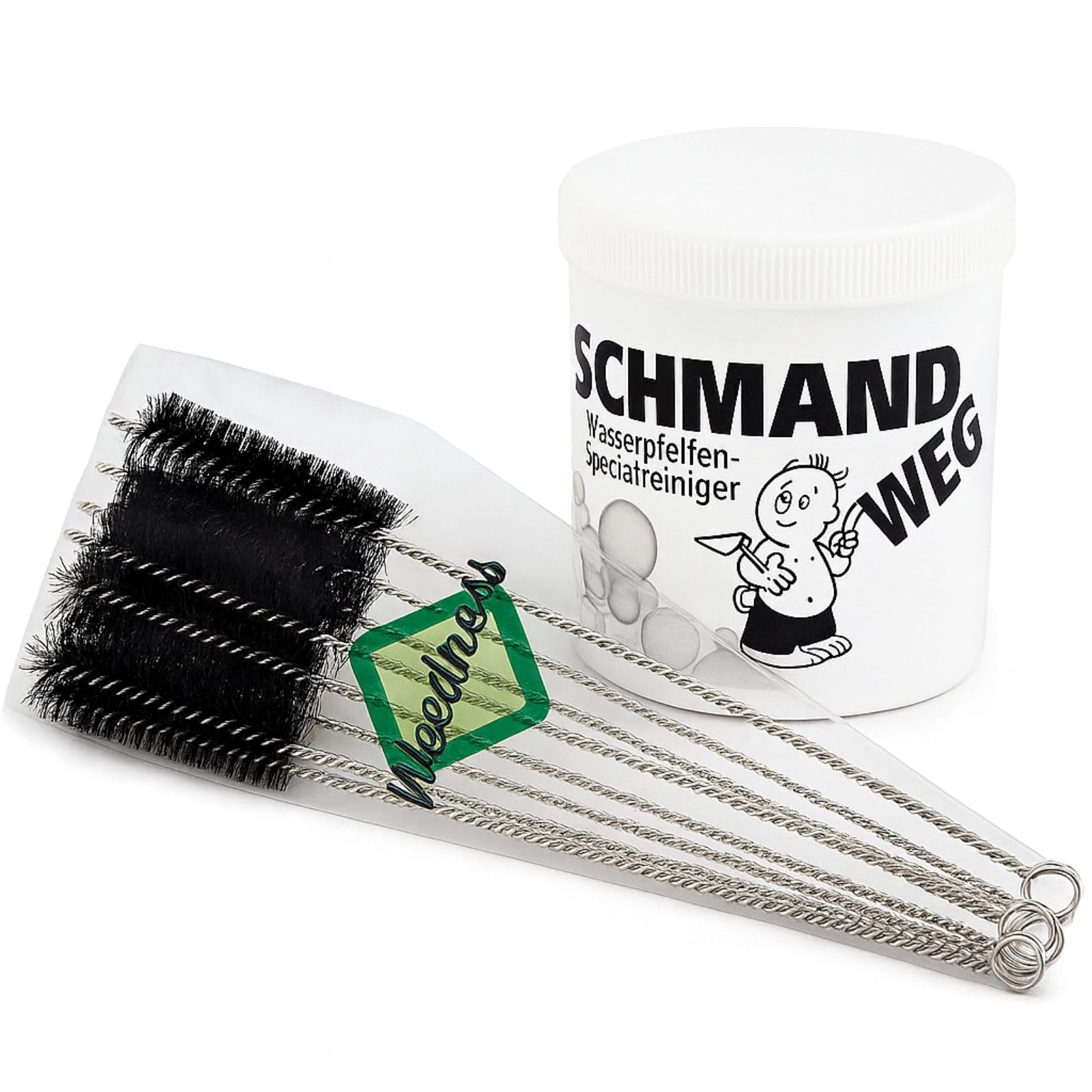 Weedness Bong Cleaning Set with 10 Pipe Brushes and Residue Removal - Pipe Cleaner Shisha Hookah Glass Pipe Cleaning Set