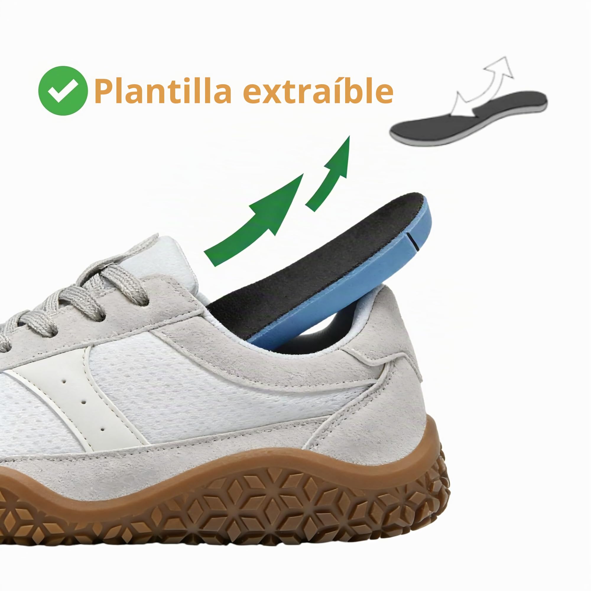 Meik Mangni Unisex Barefoot Zapatillas Minimalistas Hombre Mujer Ligera Zapatos Barefoot Anchos Transpirable y Antideslizante Zapatillas de Trail Running,Blanco Tallas:39 EU