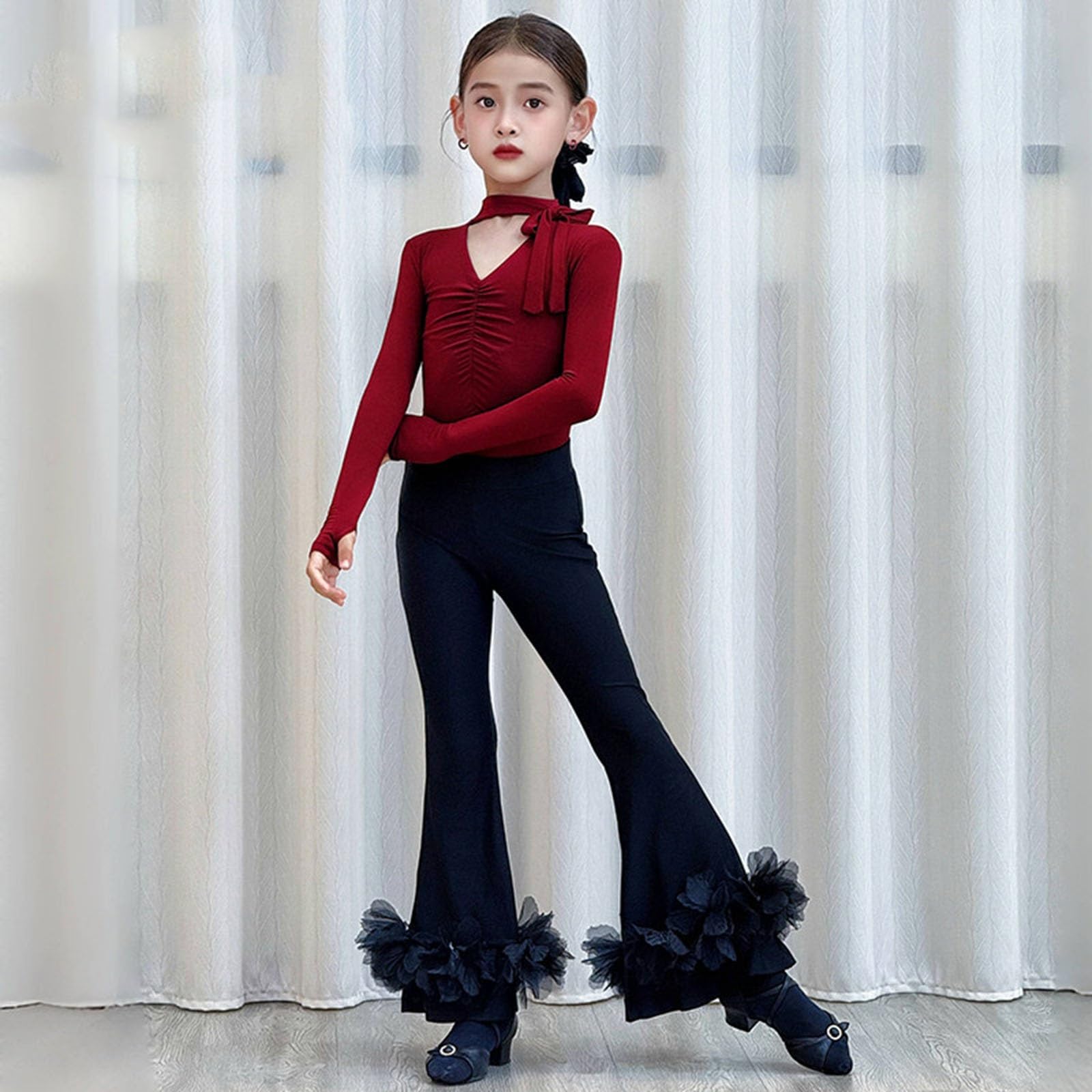 Conjunto Profesional De Baile Latino For Niñas,Body De Baile Infantil