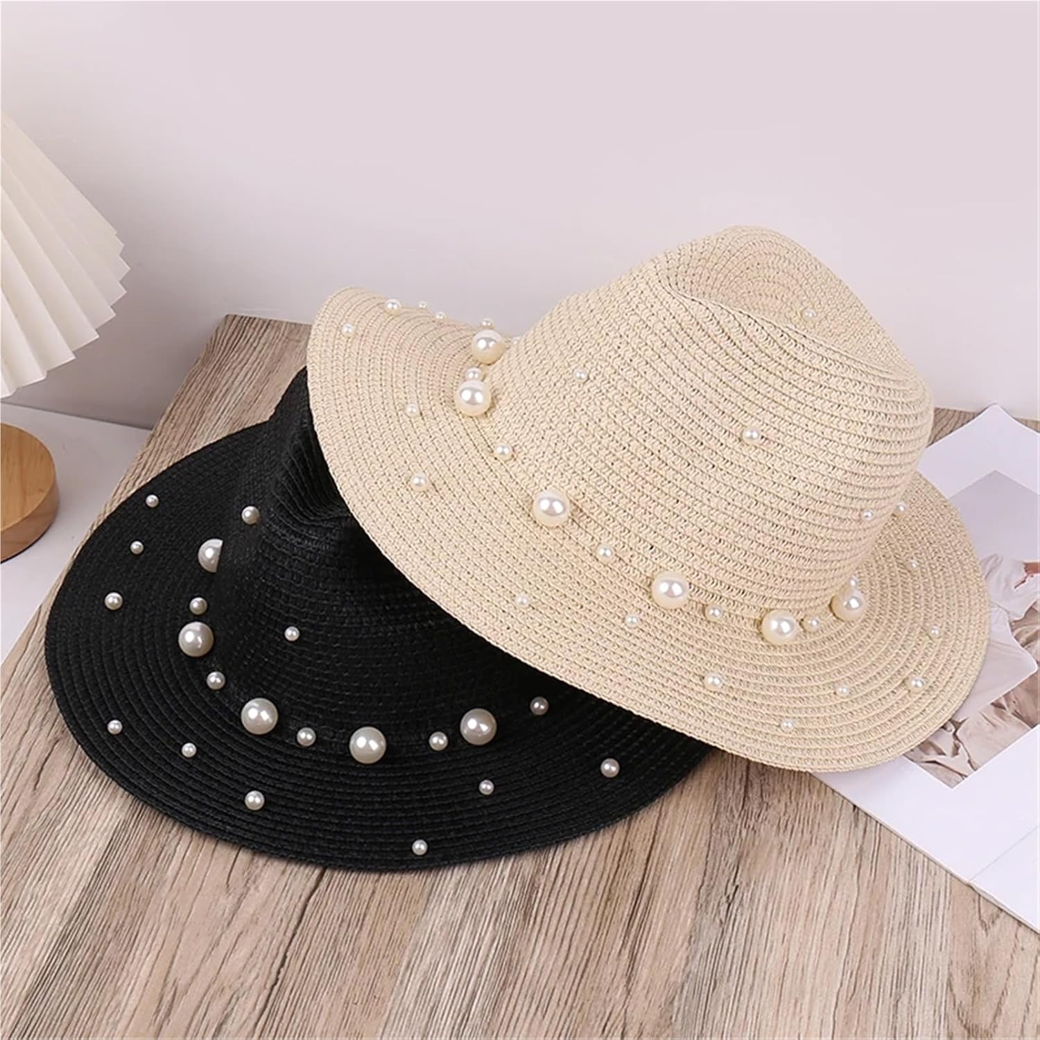 Fashionable Versatile Breathable Pearl Decorated Adjustable Outdoor Sports Traveler's Denim Cap Unisex Casual Accessory
