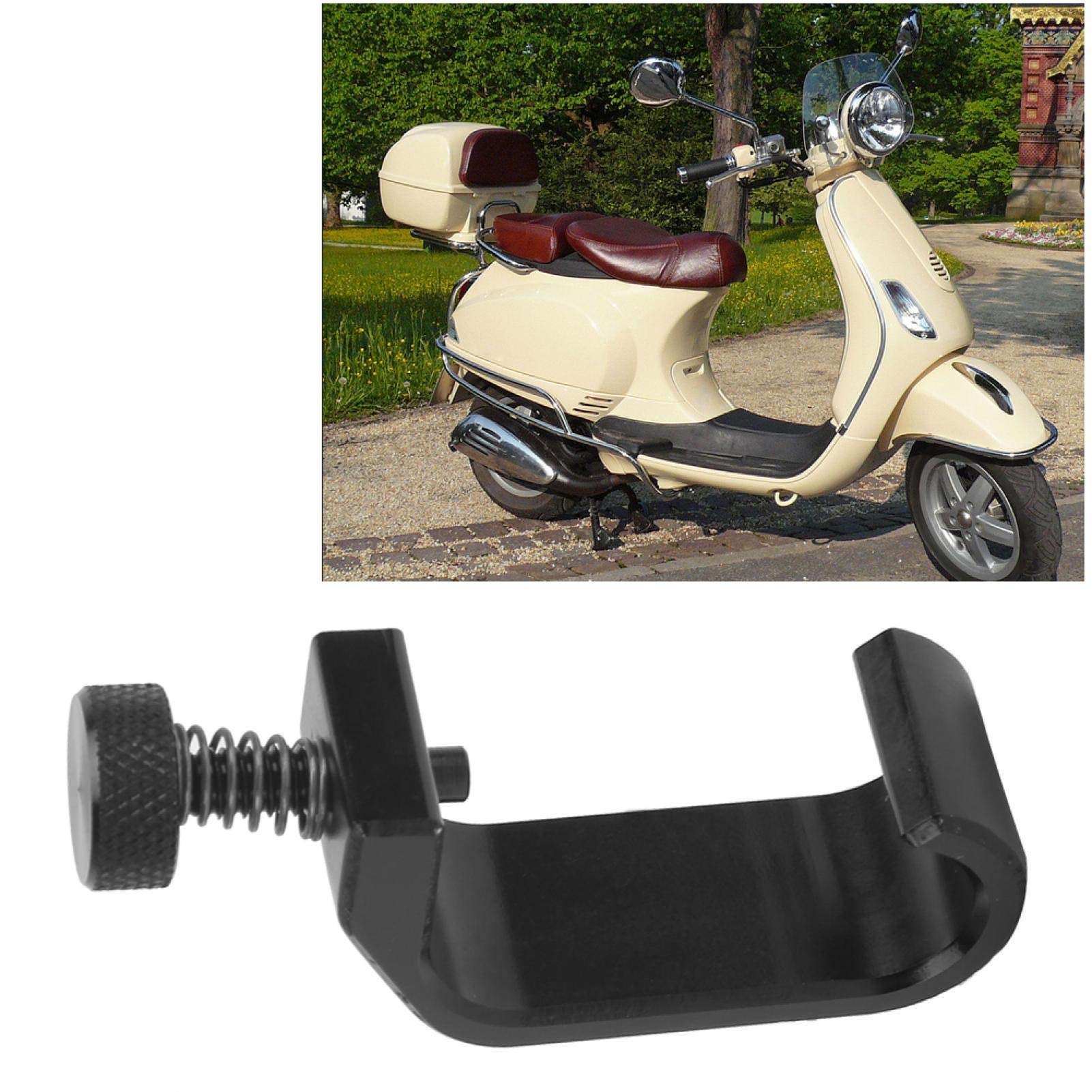 Qiilu Portapacchi Posteriore Moto Per GTS 250 300 - Gancio In Alluminio, Regolabile, Colore Nero