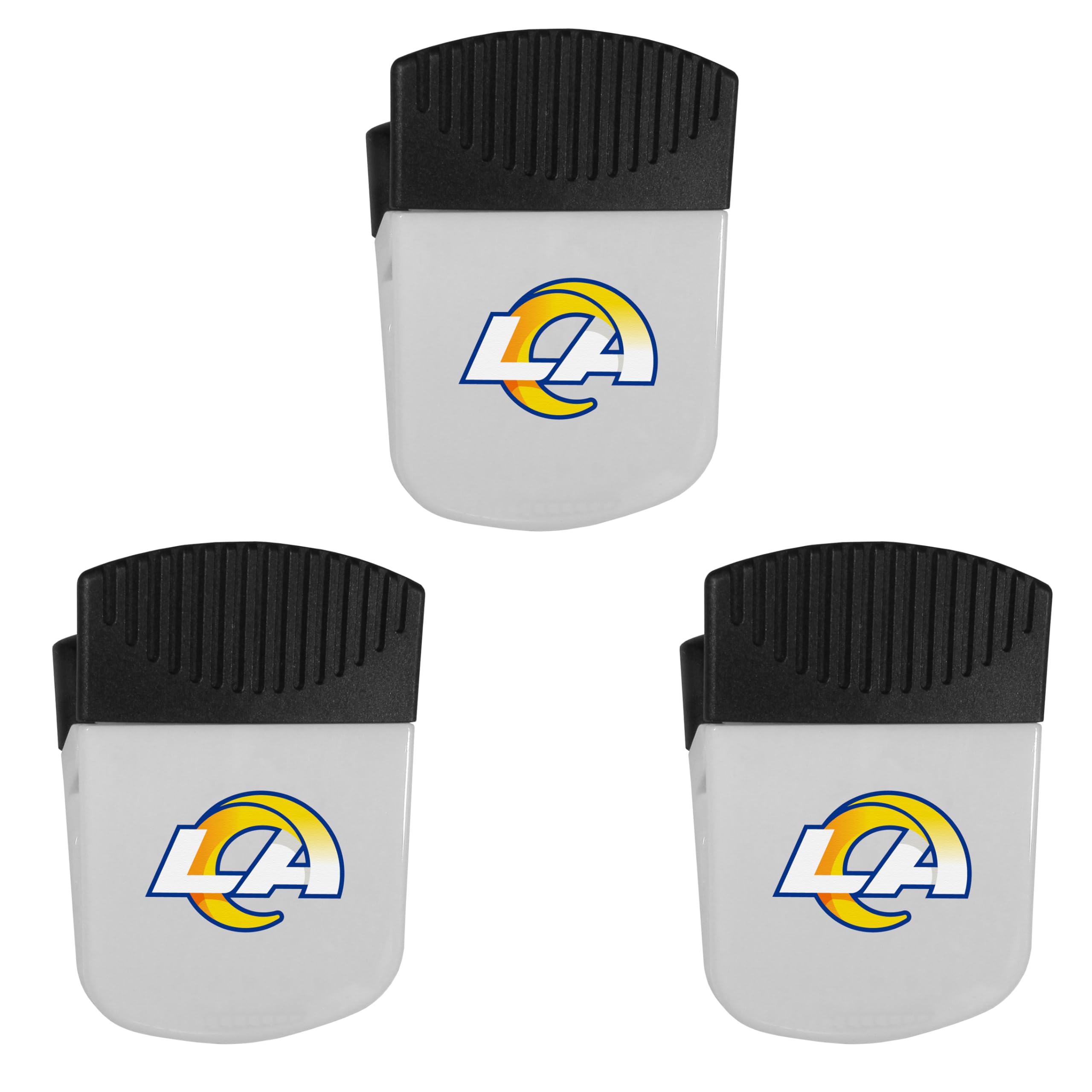 Siskyou Sports NFL Los Angeles Rams Chip Clip Magnets, 3pk One Size, White