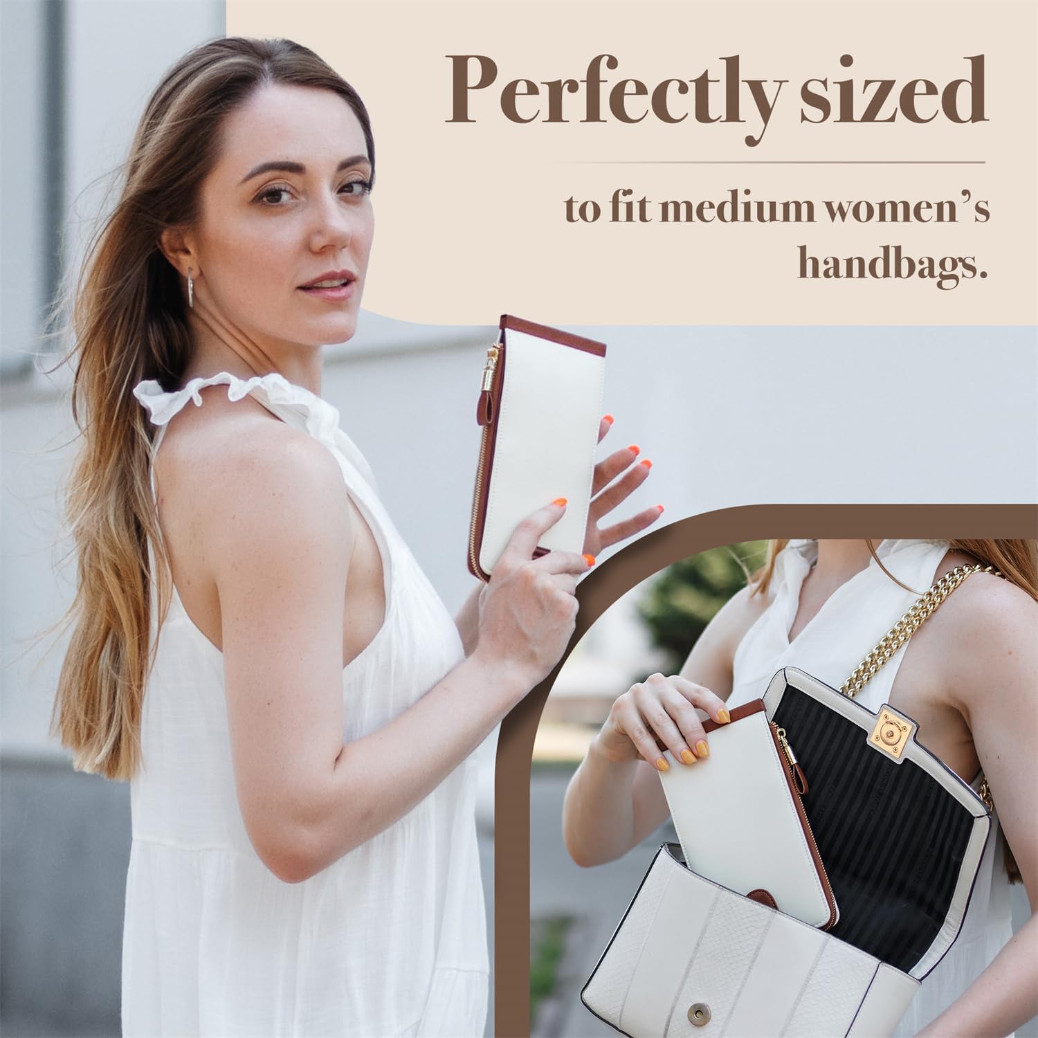 Huztencor RFID Wallet Women Large Size Bifold Multi Card Wallet Case with Zipper Pocke Credit Card Holder for Women | Credit Card Holder, RFID Blocking - Image 4