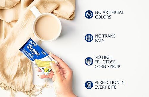 Miniatura 4 de Colombina Paquetes de puentes de oblea de vainilla, delicioso aperitivo de obleas de crema con sabor a vainilla con colores a base de plantas, 16