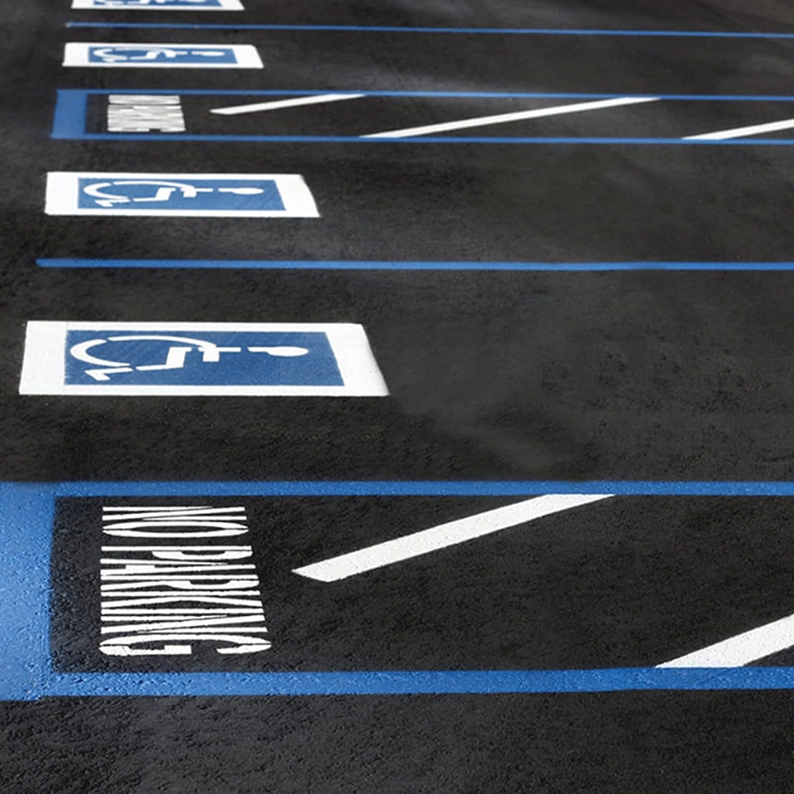 Greabuy Silikonschablone mit Parkbeschränkung, 30,5 cm, flexibel, waschbar, Zeichenschablonen, 220 x 40 cm, Straßenmarkierungswerkzeug, Spurschablone