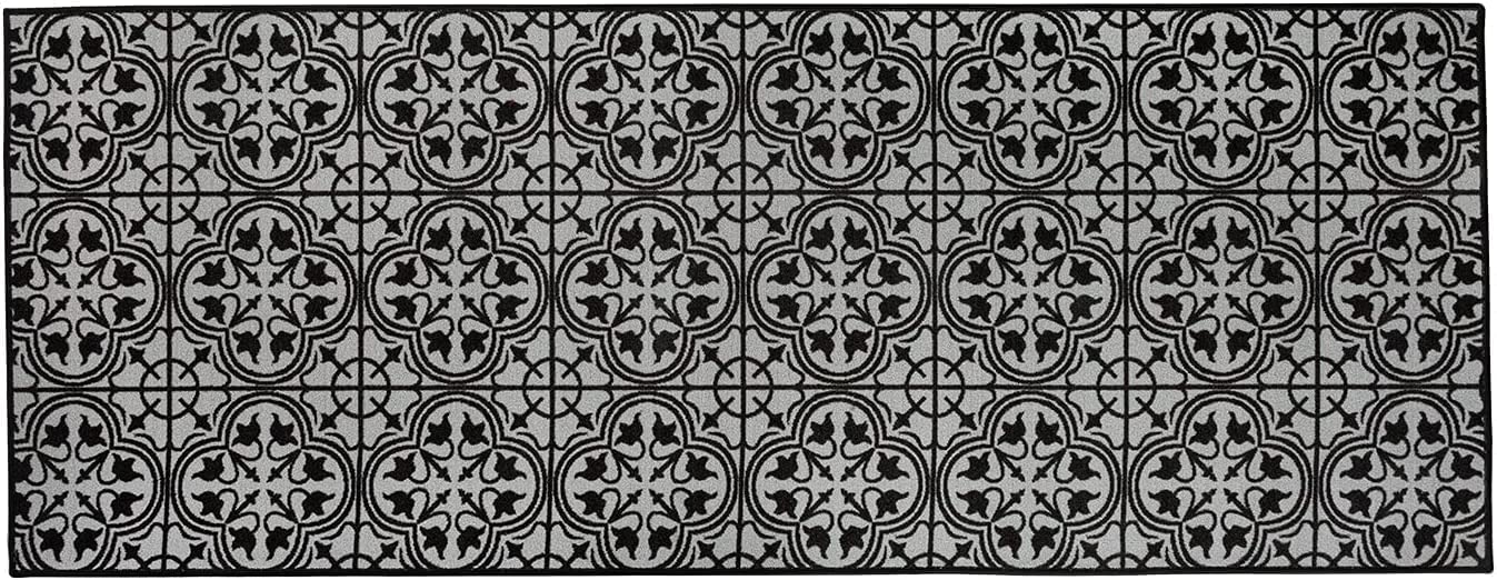 Wexford Tapis de couloir, Tapis Sol avec motif à passants fins pour cuisine, couloir & salon, antidérapant & facile d'entretien (80 x 300 cm)