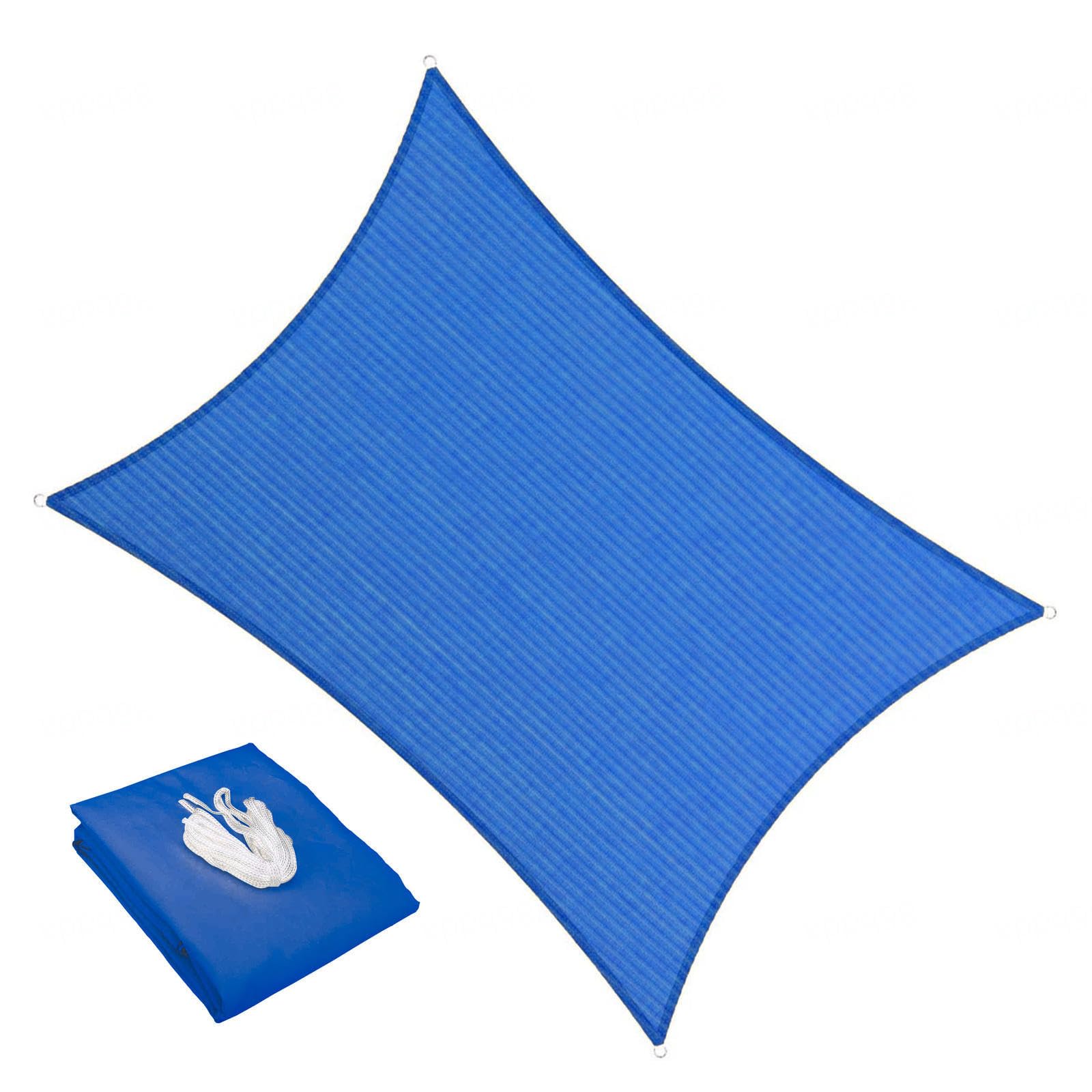 Voile d'ombrage imperméable bleu foncé 5x6m pour terrasse