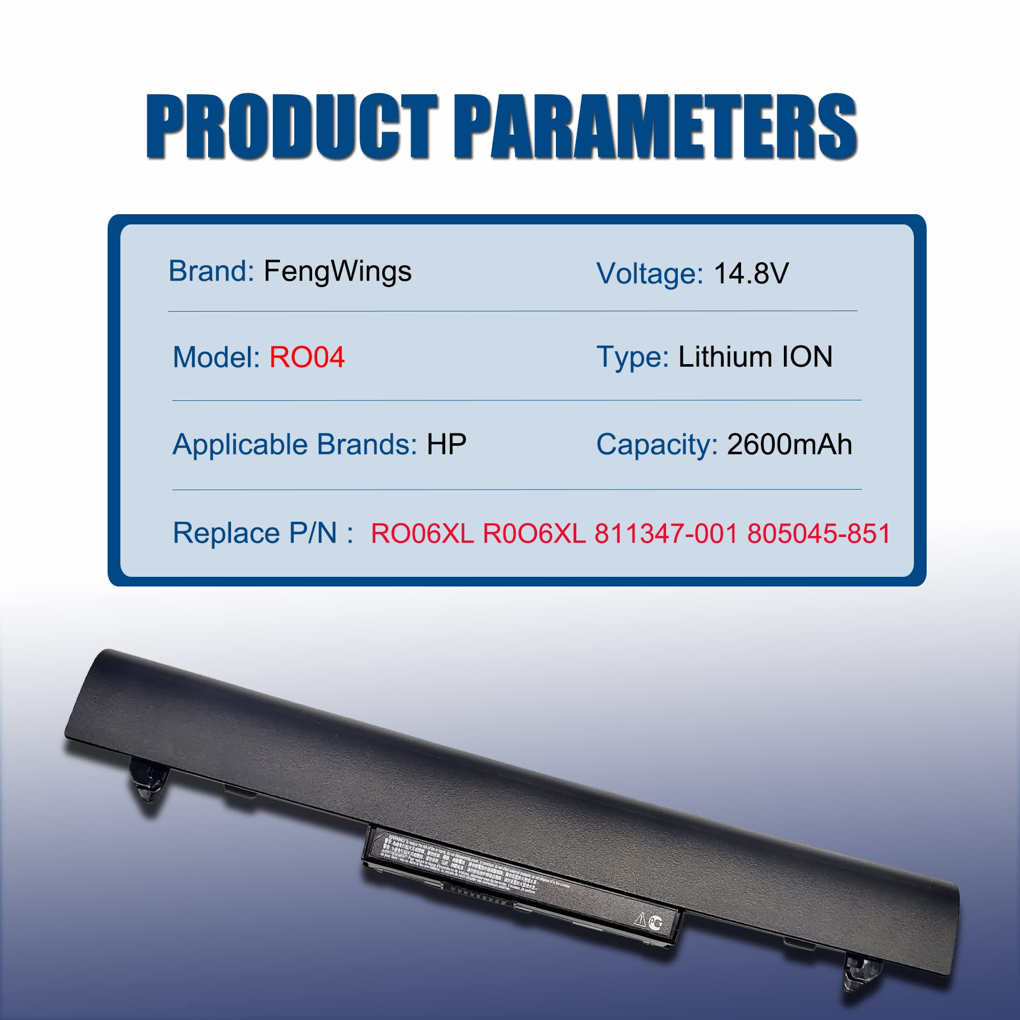 Batteria Per HP ProBook 430 G3 440 G3 - 14.8V 33Wh, RO04XL, Compatibile Con HSTNN-DB7A