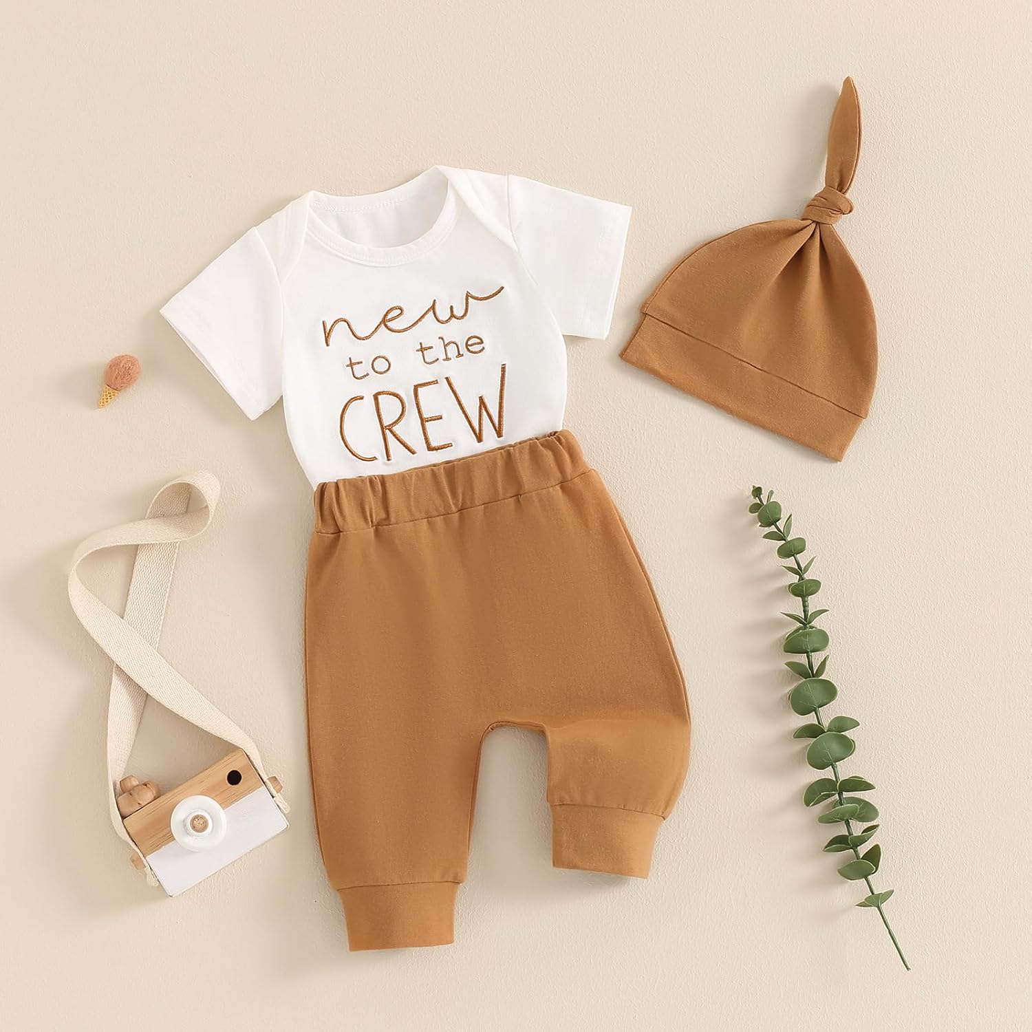 Little Brother Newborn Outfit Baby Boy Lil Bro T Shirt Romper Long Pants Set Hat Infant Little Summer Clothes - Image 7