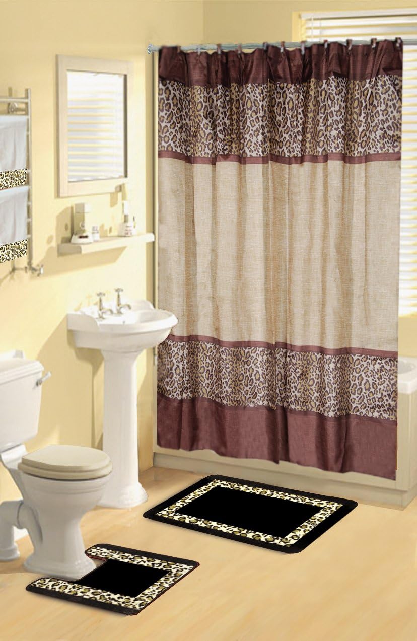 Home Dynamix Boutique Deluxe Shower Curtain and Bath Rug