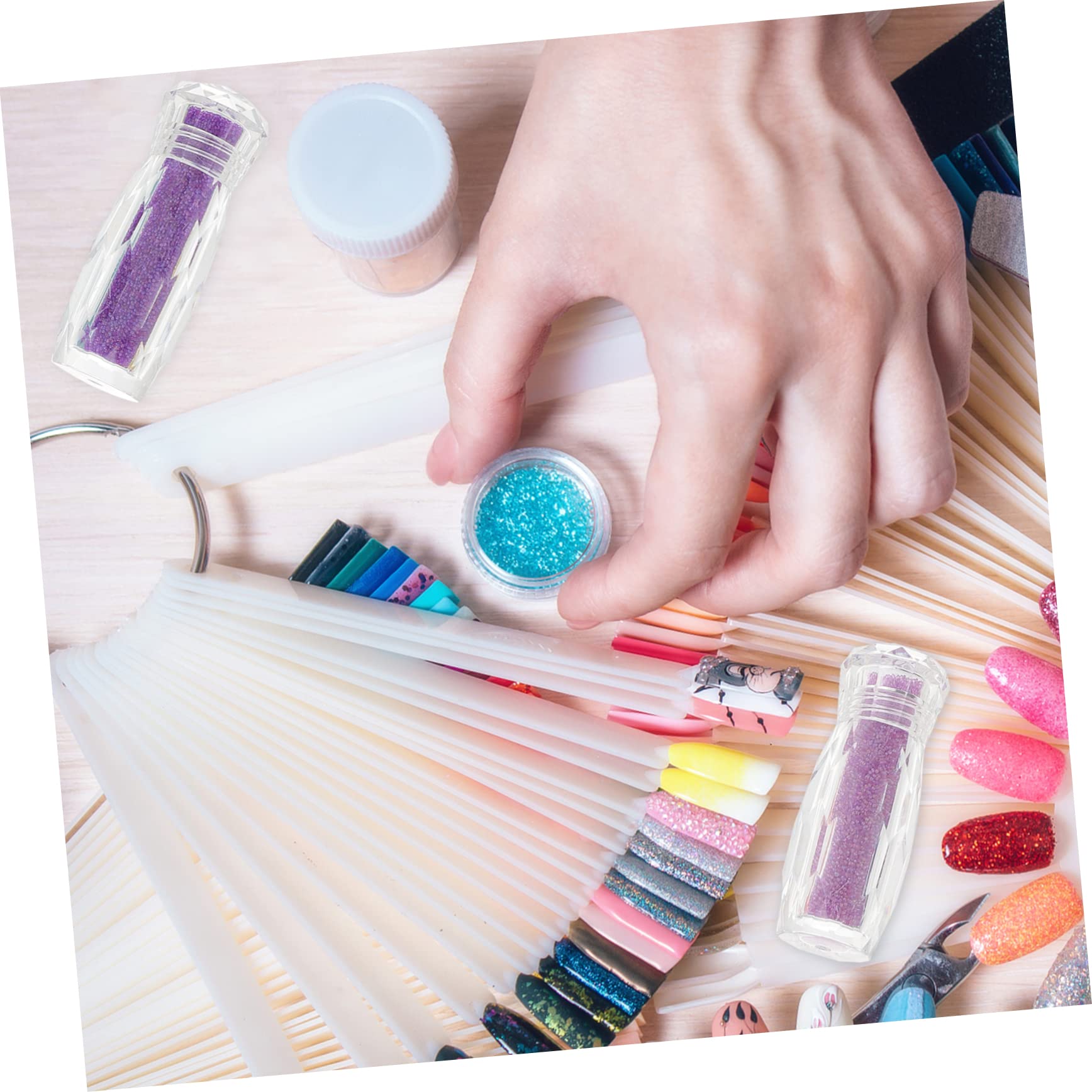 Palline di Vetro per Nail Art 10 Bottiglie Decorazioni Unghie | Microperle di Caviar, Accessori per Nail Art, per Uso su Unghia e Craft Making, Effetto Brillante