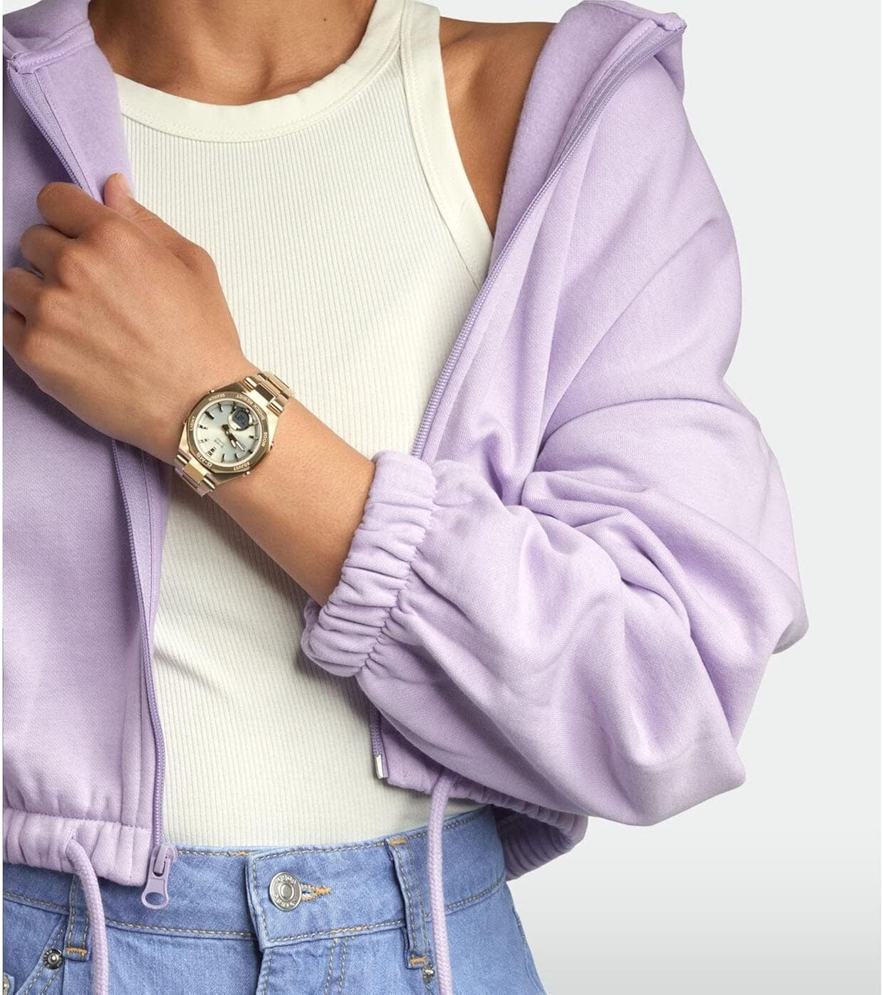 Casio Orologio Analogico-Digitale al Quarzo Donna con Cinturino in Acciaio Inossidabile MSG-B100DG-9AER Casio Orologio Analogico-Digitale al Quarzo Donna con Cinturino in Acciaio Inossidabile MSG-B100DG-9AER