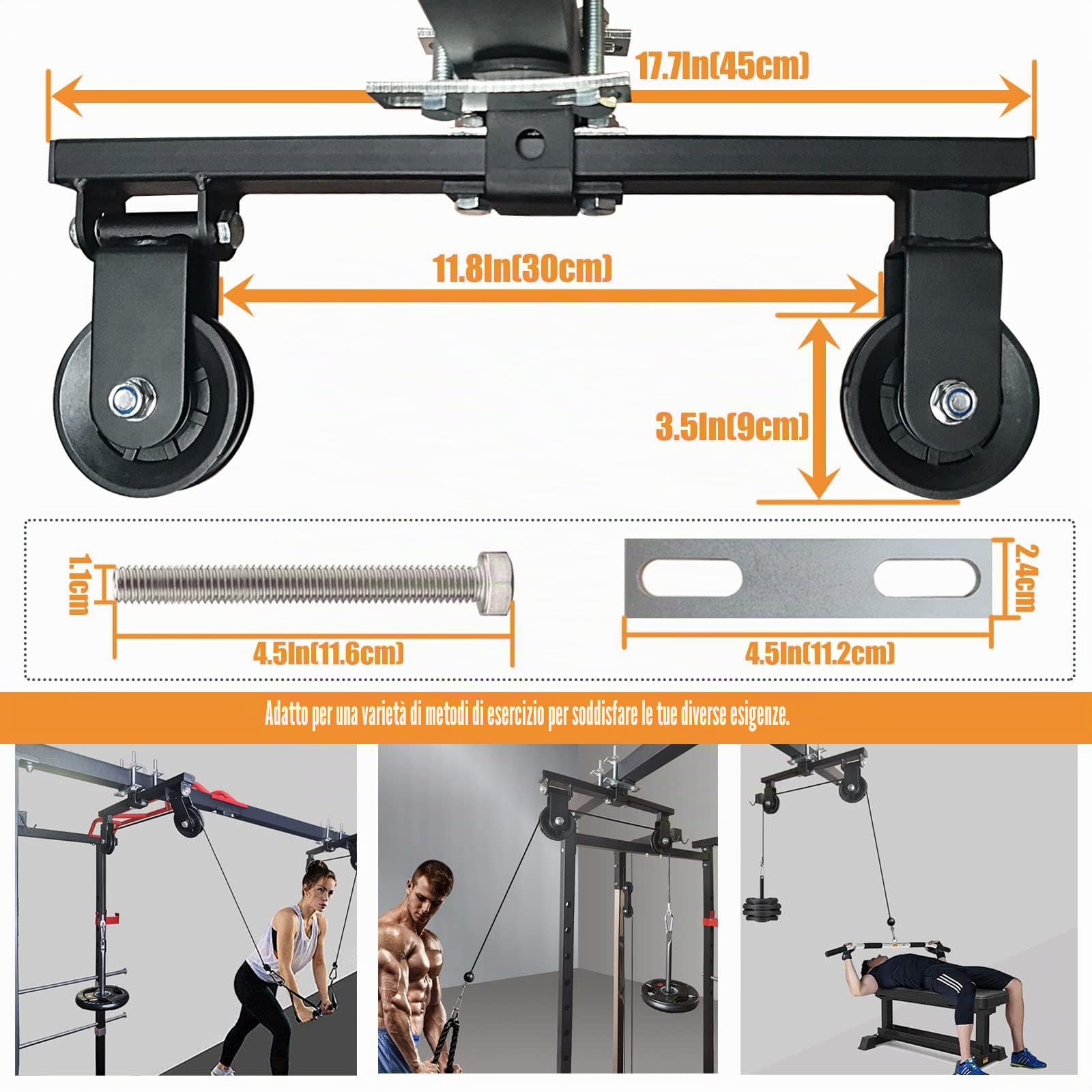 Dispositivo di trazione per Power Rack, macchina pull-down LAT, sistema a doppia puleggia per cavi e pesi per palestra domestica, allenamento di forza, Power Racks