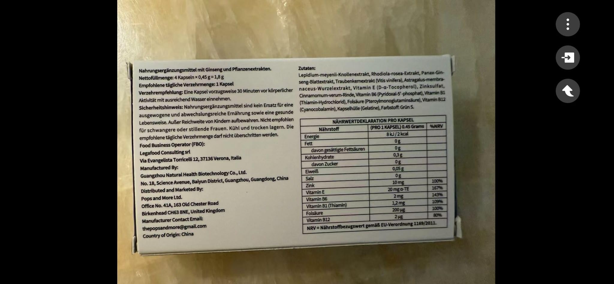 Kapseln mit Ginseng, Maca, Rhodiola, Astragalus, Traubenkernextrakt, Vitaminen & Zink 4 Kapseln – Nahrungsergänzungsmittel für aktive Männer | Praktische 4-Kapsel-Packung