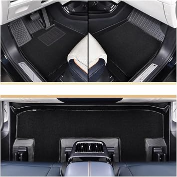 Car Floor Mats Compatible with BYD Song Plus DM-i EV 2024 Seal U Sealion 6 Trunk Mat Backrest Cushion TPE Foot Pad Cargo Liners(2pcs Back Cushion,DM-i)