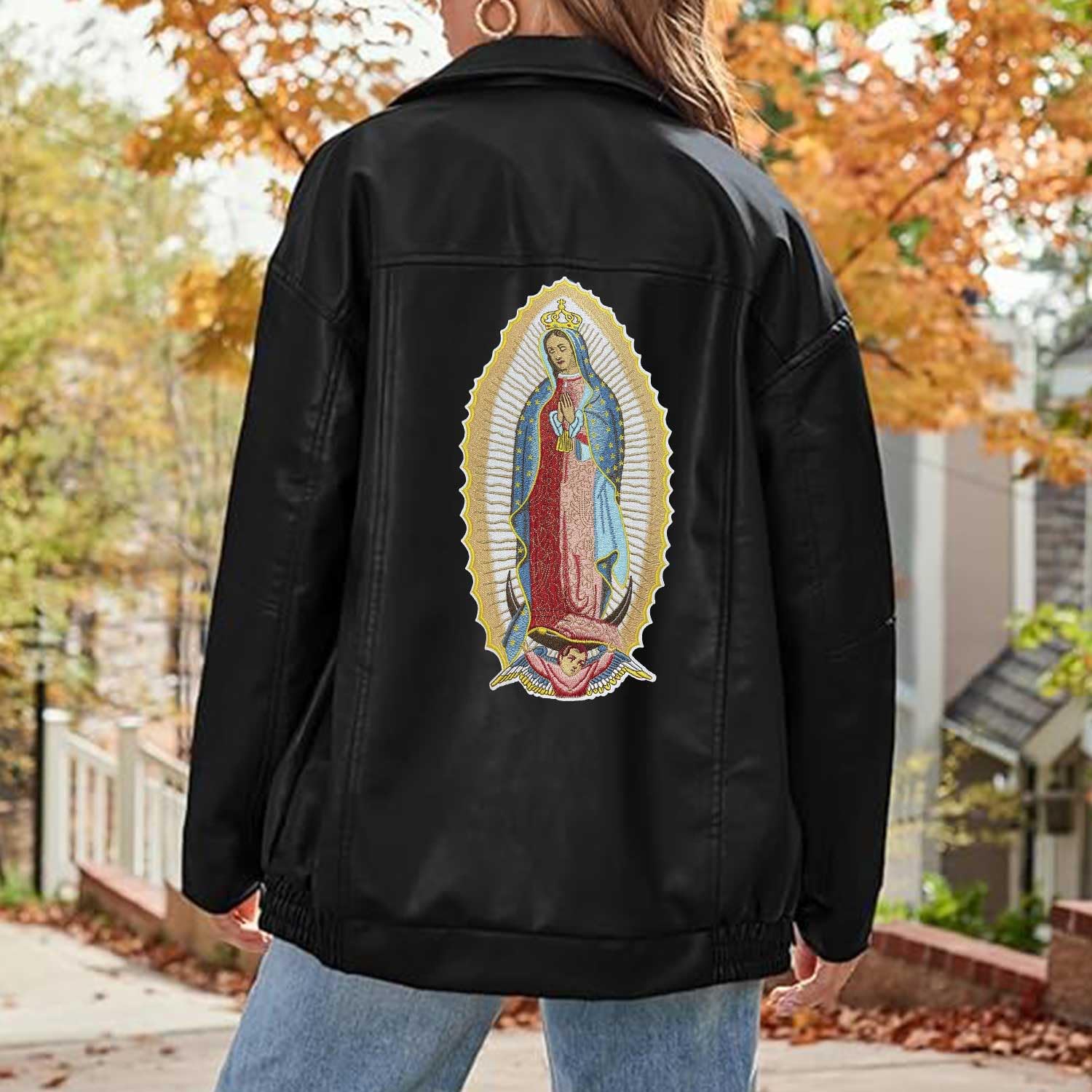Amazon.com: Virgin Mary Large Biker Motorcycle Patches/Iron-on 