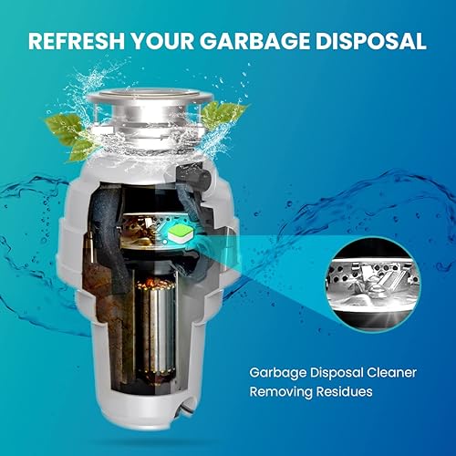 Miniatura 5 de Maravello Limpiador y desodorante de eliminación de basura, 28 tabletas, ambientador espumoso para fregadero, cápsulas de limpieza de desagües de