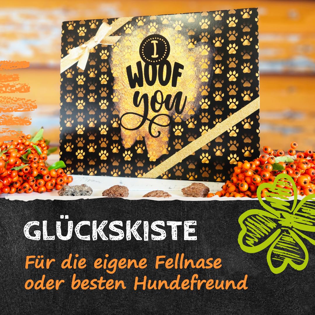 QCHEFS Glückskiste Dose Geschenk Hund Zahnpflege gegen Zahnstein Mundpflege | Mit Natur Zahnpflege, Auch gegen Zahnstein und Entzündungen