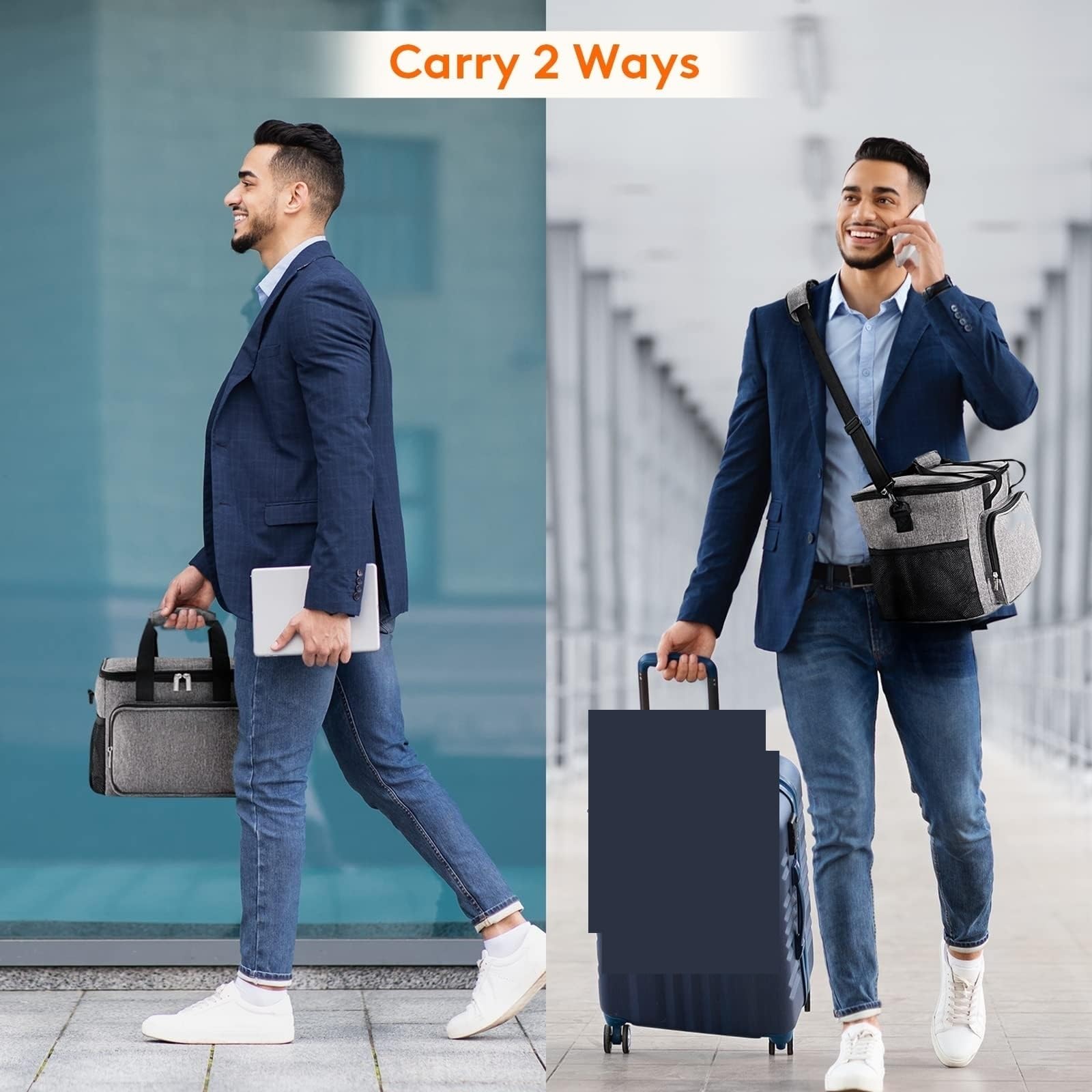 Bolsa De Almuerzo Bolsa de Almuerzo de Tela Oxford con Alta Capacidad, Correas de Mano y de Hombro, portátil, Impermeable, de Gran Capacidad, 1 ud. para Oficina，Picnic(35 * 28 * 28)