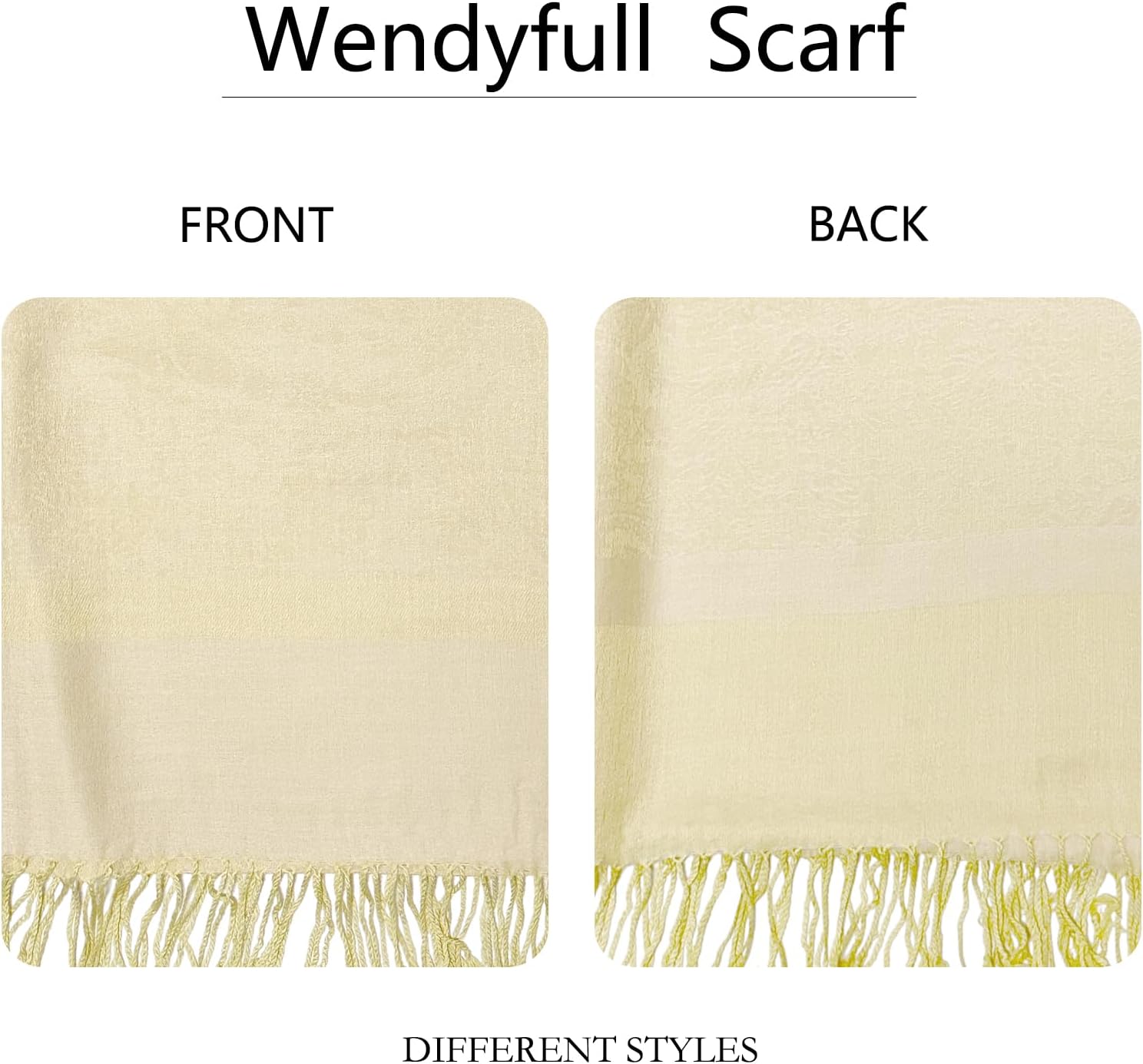 Pashmina Shawls and Wraps w/Fringe Two Tone Vintage Jacquard Paisley Rave Scarf for Weddings Festival - Image 4