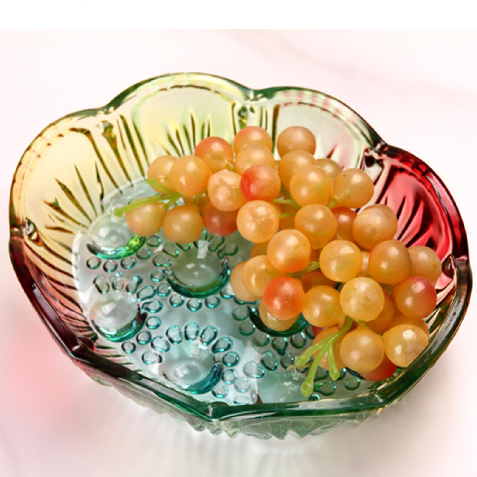 Greabuy Caja de caramelos de cristal para gallina en nido, tarros de dulces con tapa, plato de caramelo, decoración de mesa, plato de postre, plato de regalo de cristal para gallina