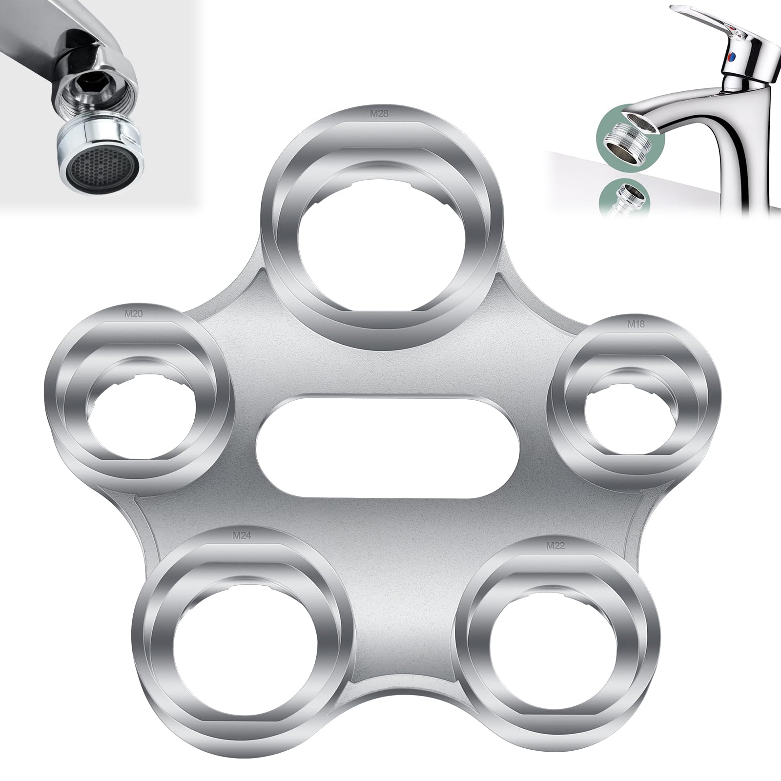 Kit 10 Aeratori Per Rubinetto Con 2 Chiavi – M18.5 E M24, Antischizzo, Risparmio Idrico, Per Casa, Affitti E B&B