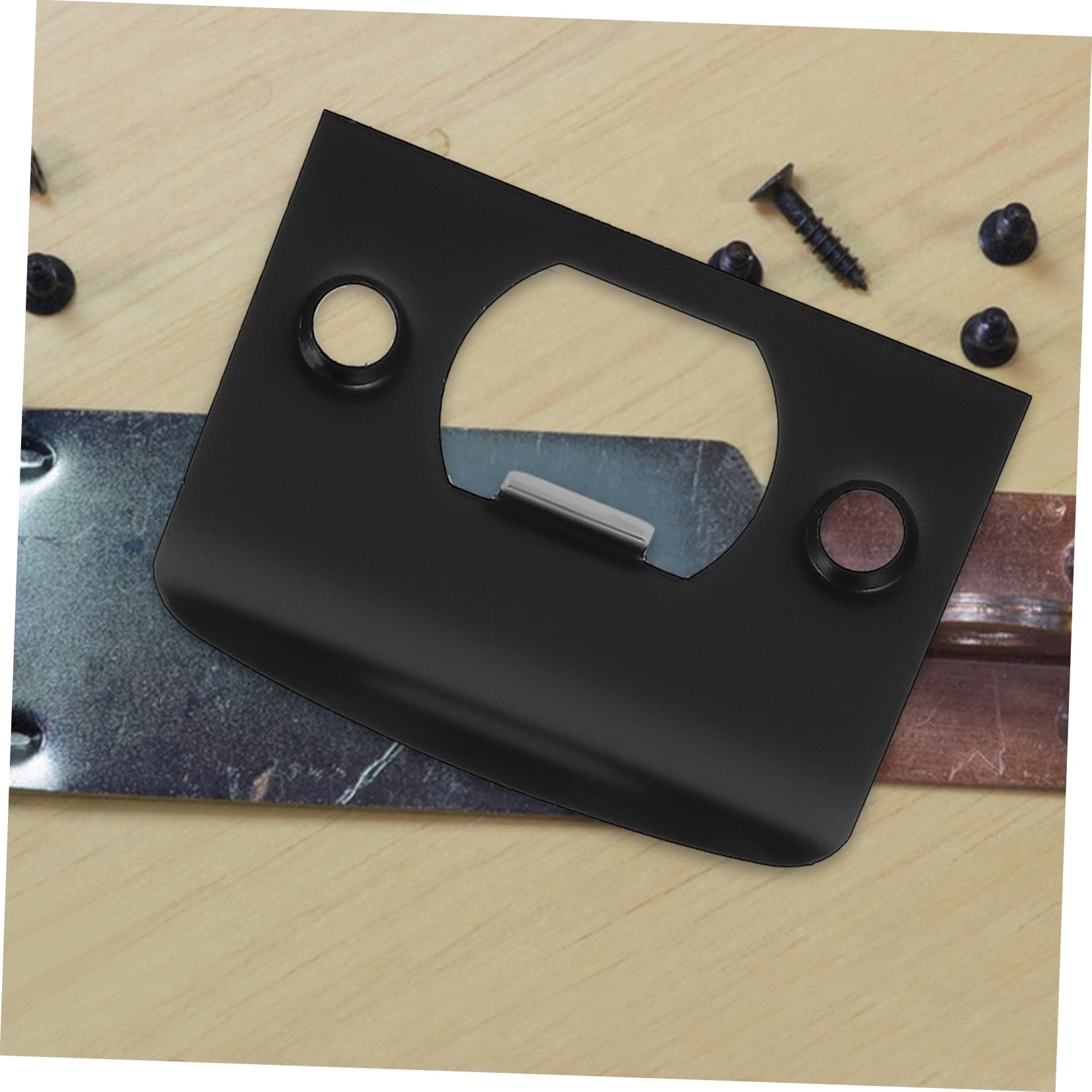 NUOBESTY 20 Pièces Boucle à Ardillon Verrouillable Plaque De Renfort De Porte Plaque De Renfort Pêne Dormant Gâches pour Portes Extérieures des Plaques Métalliques Black Acier Inoxydable