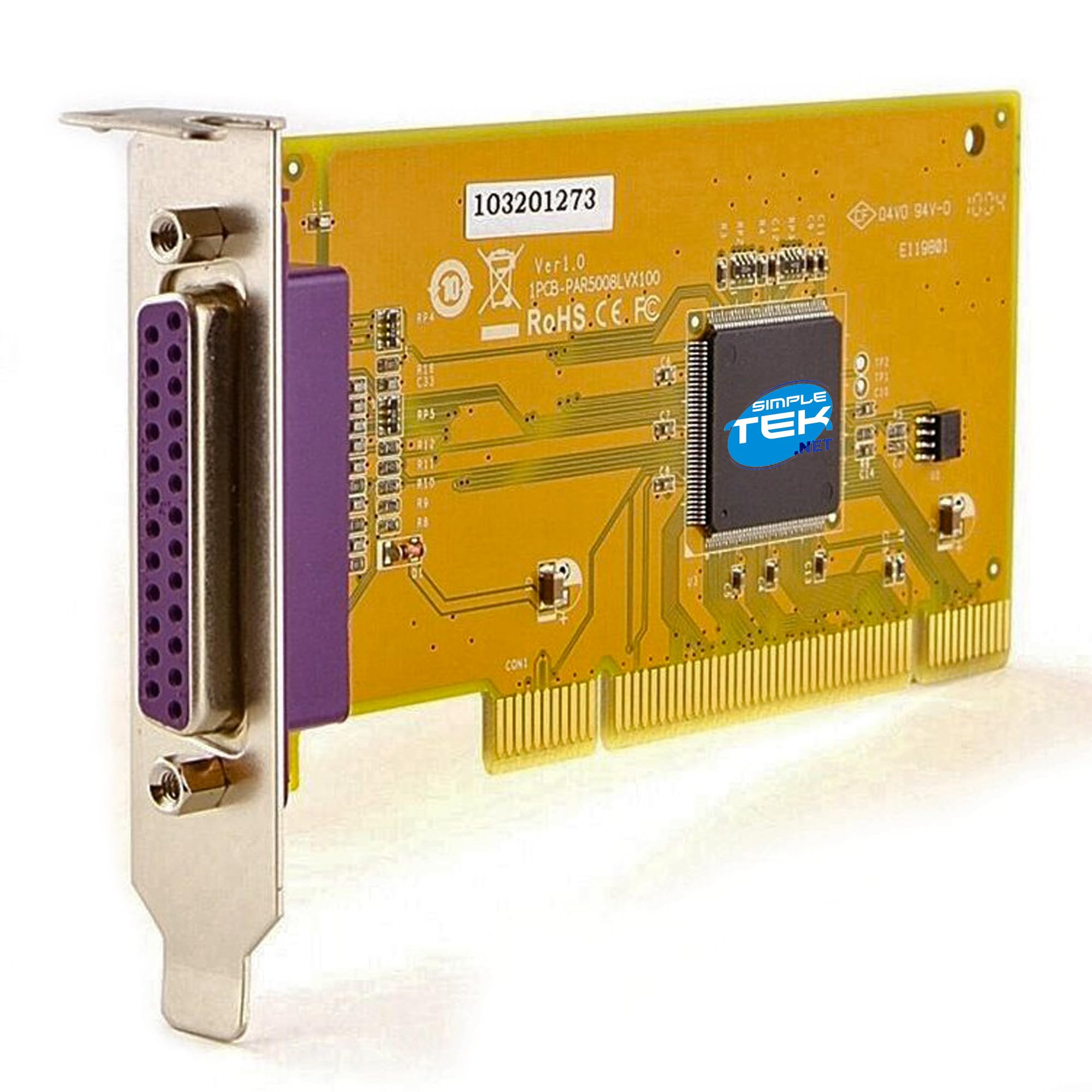 SIMPLETEK - Carte d'extension de porte parallèle LPT DB 25 PCI, Remplacement pour imprimantes et périphériques hérités (reconditionné)