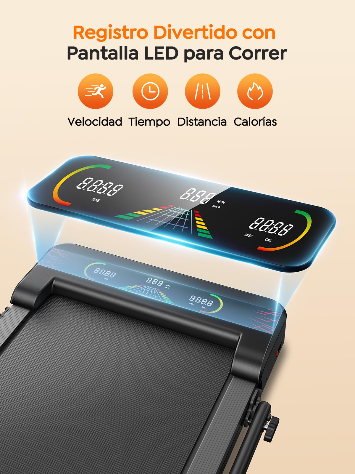 HOMETRO Cinta de Correr y Andar Plegable, Cinta Eléctrica 5 en 1 con 9% Inclinación Alta, 2.5HP (12 km/h), Walking Pad Inteligente con App y Bluetooth, Gym en Casa