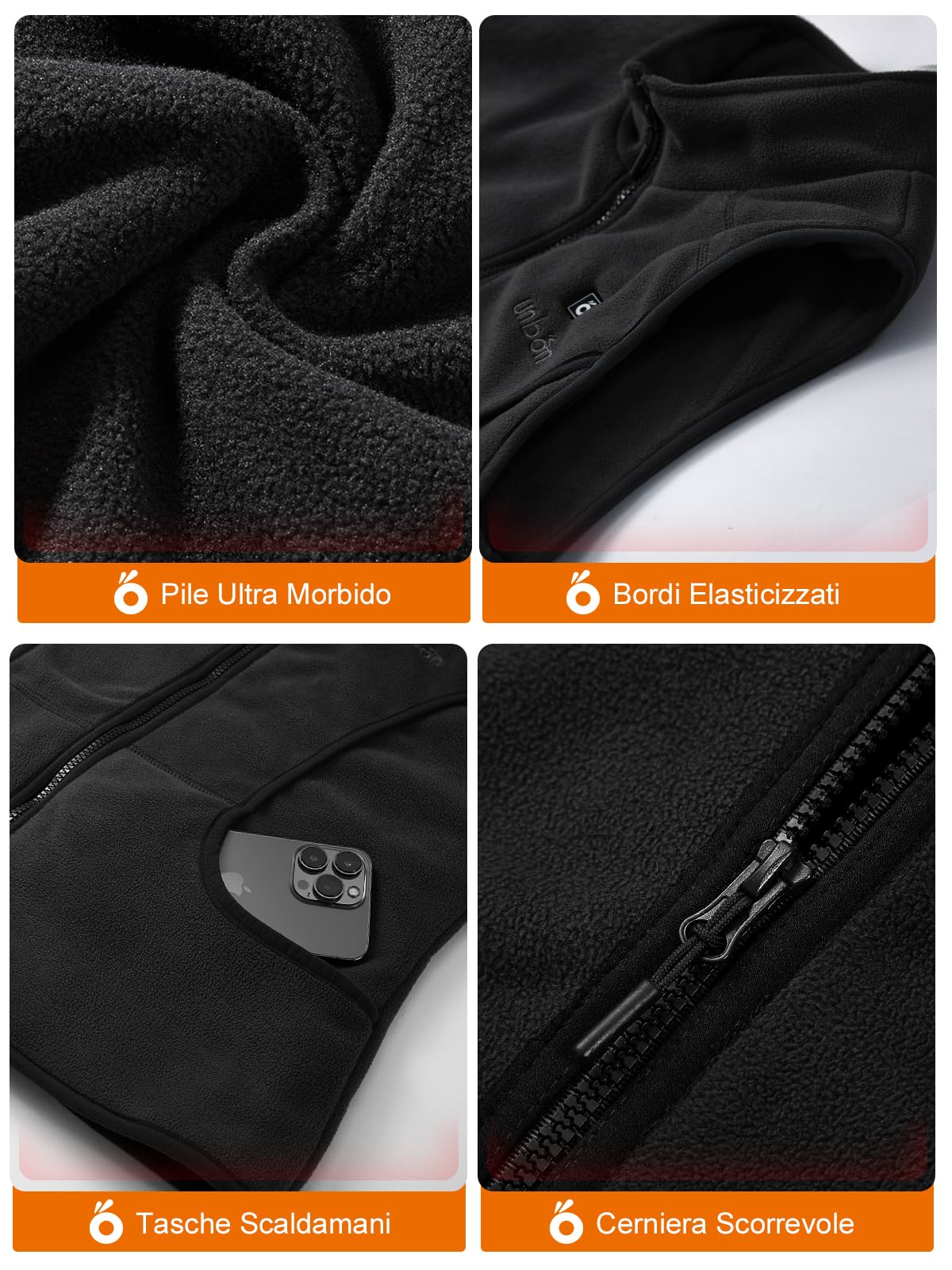 UNBON Gilet Riscaldato Donna, Giubbotto Riscaldato Donna con Batteria USB 10000mAh, Gilet Riscaldante Pile con 3 Temperatura 6 Zone Calore, Giubbotto Riscaldante Termico, Giacca Riscaldata Invernale