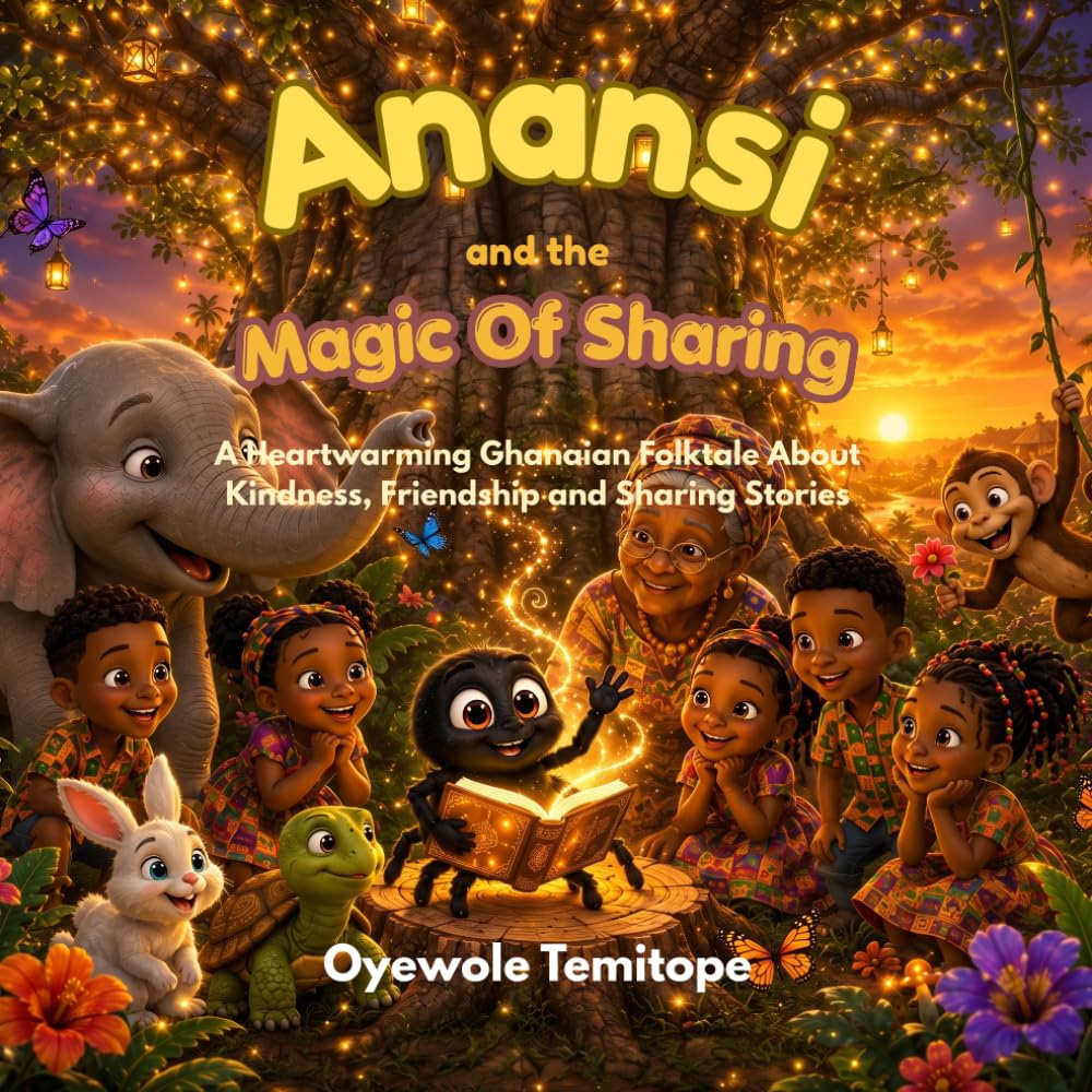 Anansi and the Magic of Sharing: A Heartwarming Ghanaian Folktale About Kindness, Friendship, and Sharing Stories