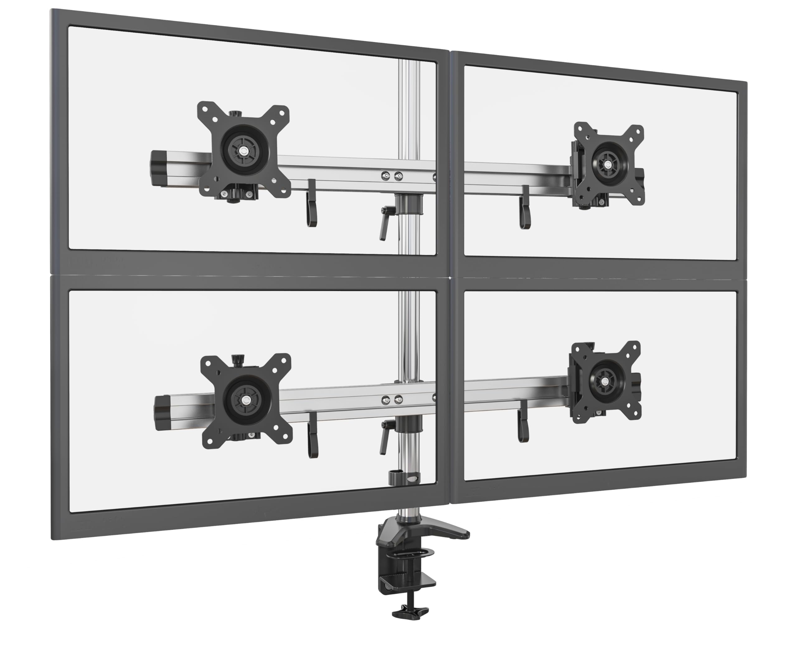 Hftek 4-Fach-Monitorarm - Tischhalterung für 4 Bildschirme von 15 – mit VESA 75/100 (MP240C-L) – Bild 3