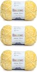 Velvet Chenille Yarn for Crocheting Handcrafts Weaving,3 Skein(Yellow)