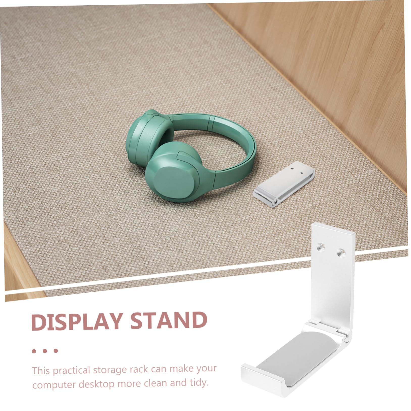 VILLCASE Soporte de Auriculares de Aleación de Aluminio Estante para Auriculares Gaming Soporte Resistente hasta Diseño Compacto y Práctico para Escritorio