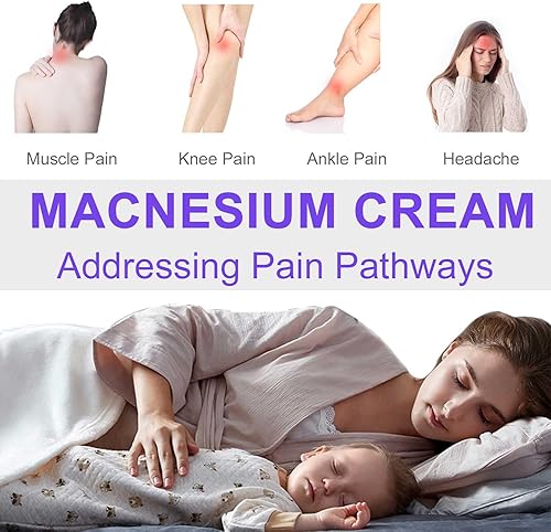 Miniatura 3 de Loción de magnesio para dormir, crema de magnesio, alivio muscular y relajación, loción corporal no grasosa, de rápida absorción con aceite de coco