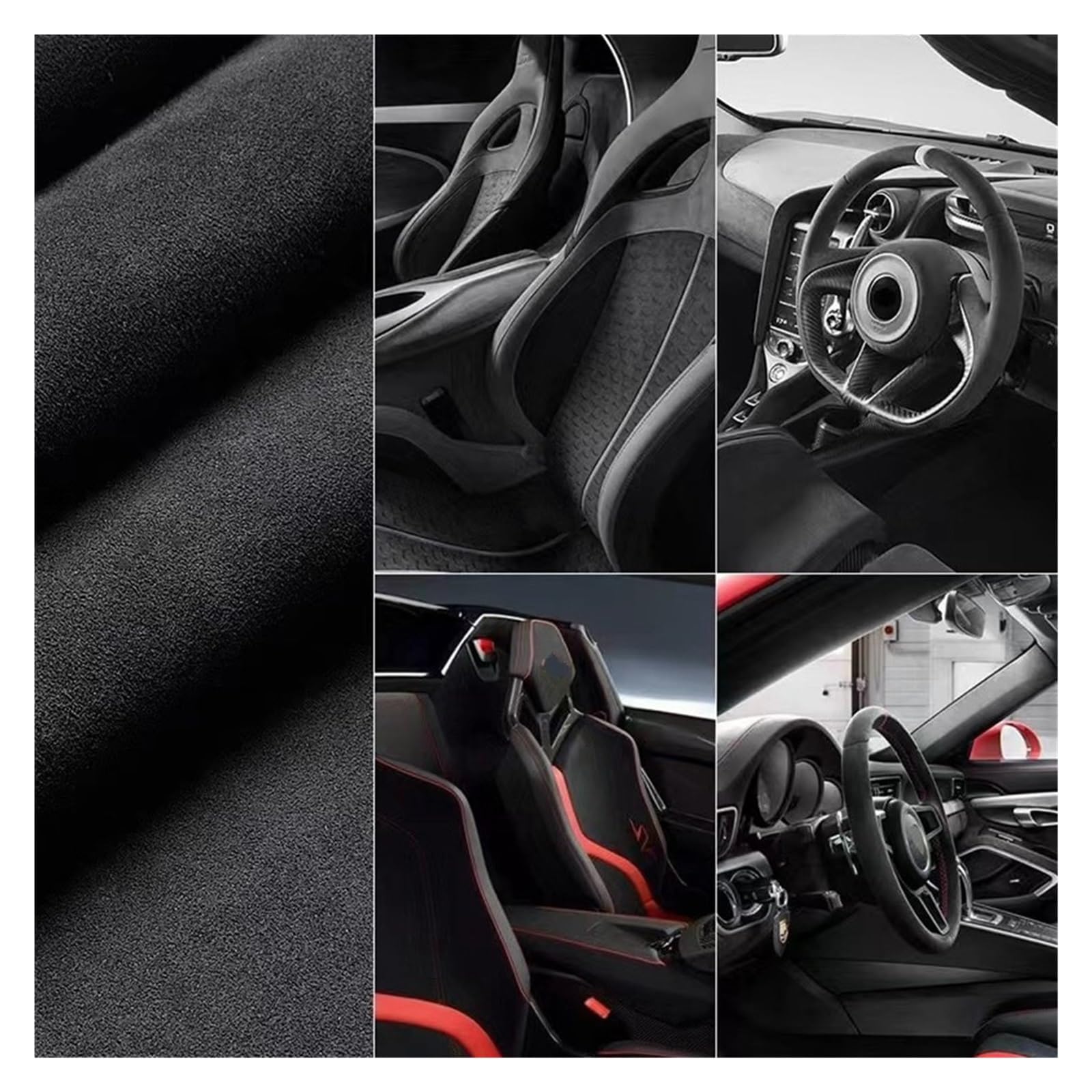 Auto Coprivolante Per BMW Per Sport-1 Per Serie Per E90 Per E91 Per E92 Per E93 Per E87 Coprivolante Per Auto Personalizzato Treccia Coprivolante Protezione (Colore : White Thread)